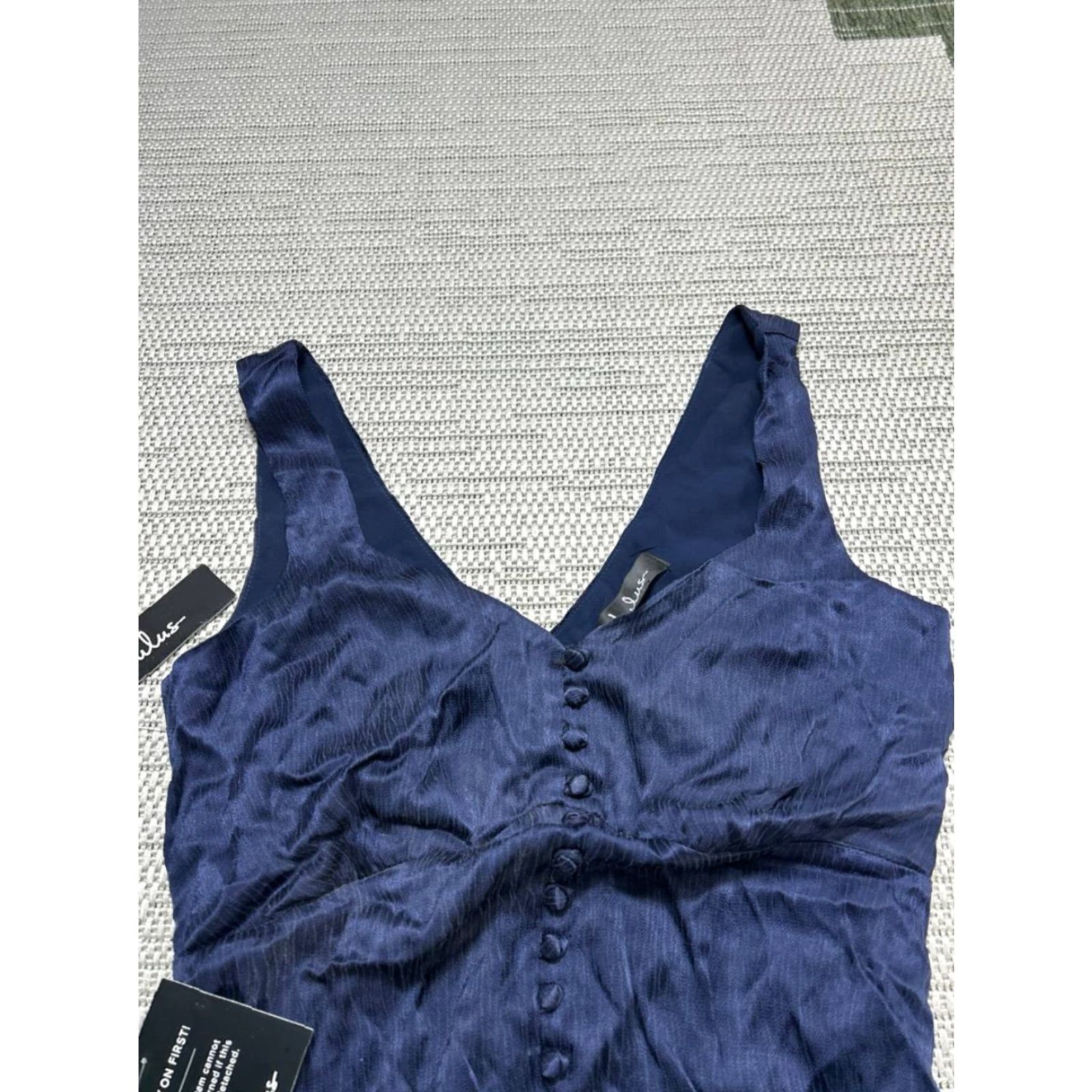 Lulus Lulus Abundant Love Maxi Dress Women S Blue Sleeveless Sweetheart Neck Ruffled High Low Party/Cocktail Wedding Picturing: Vintage? (No) Size S / US 4 / IT 40 - 3 Thumbnail