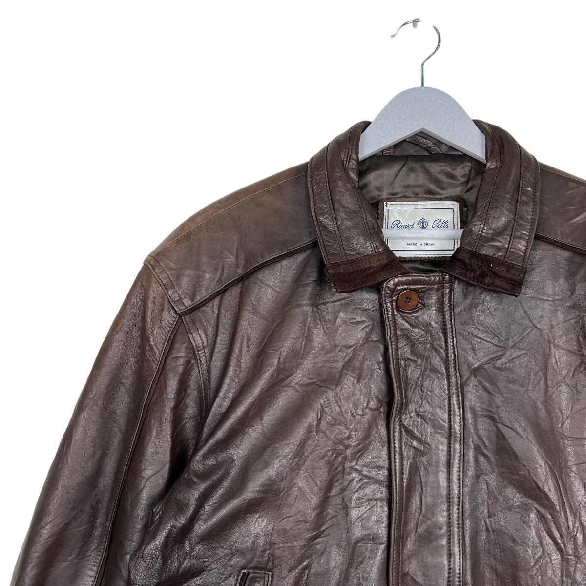 Designer 🔥 VINTAGE RICARD PELLS LEATHER JACKET MADE IN SPAIN Size US M / EU 48-50 / 2 - 5 Thumbnail