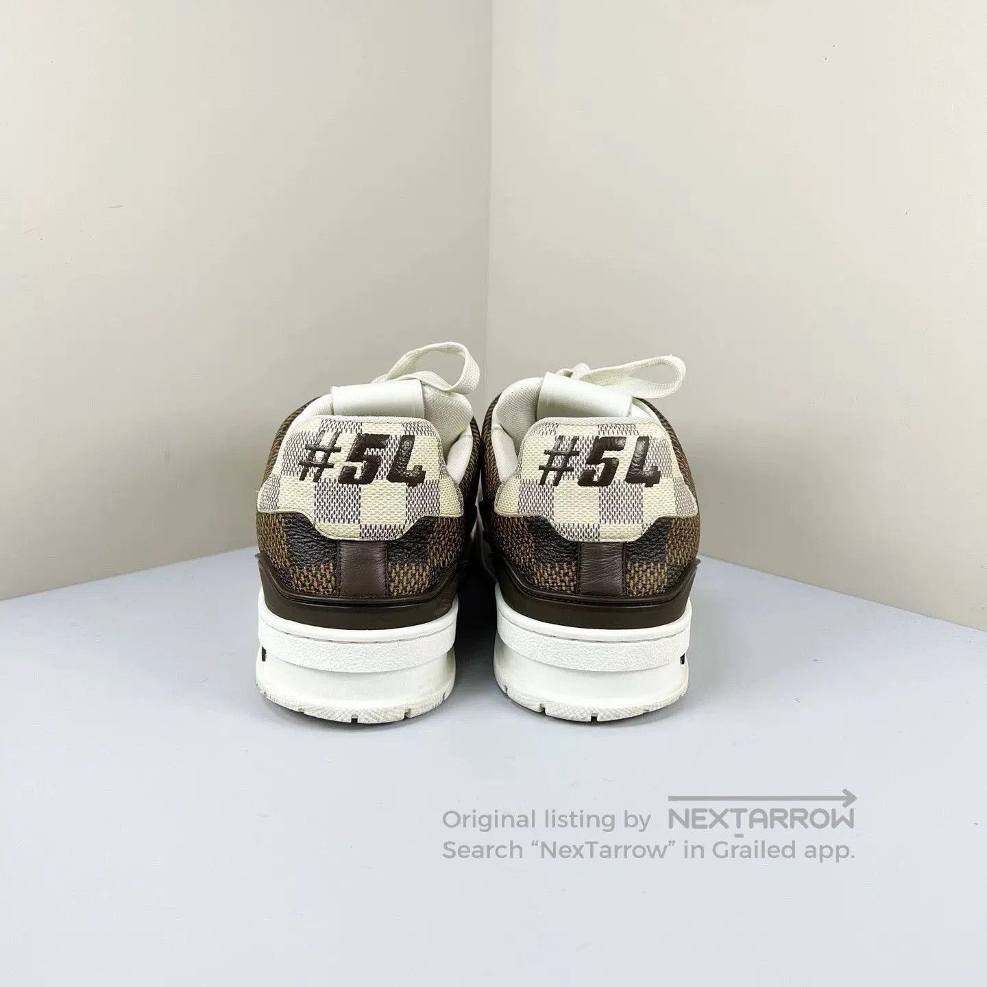 Louis Vuitton louis vuitton brown checkered trainer sneakers. Size US 8.5 / EU 41-42 - 3 Thumbnail