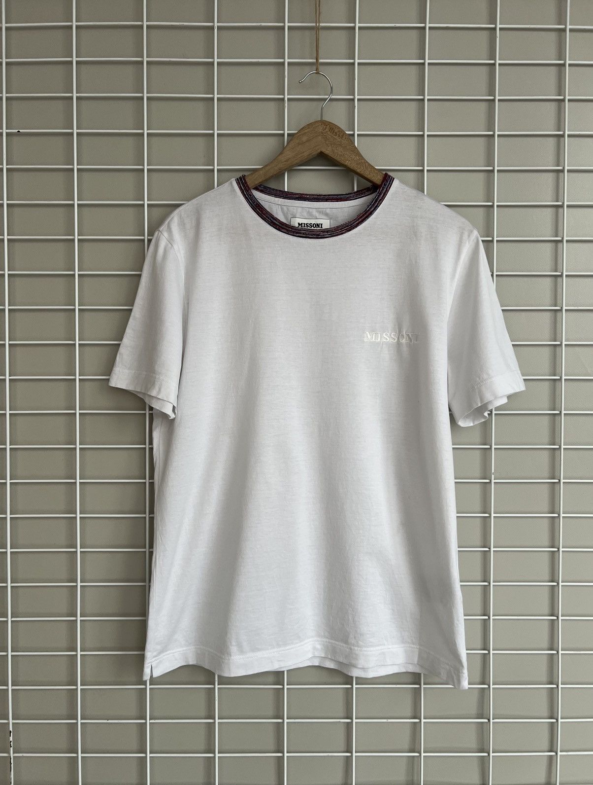 Missoni Missoni Space Dyed Collar T-Shirt Mens Size M Short Sleeve Size US M / EU 48-50 / 2 - 1 Thumbnail