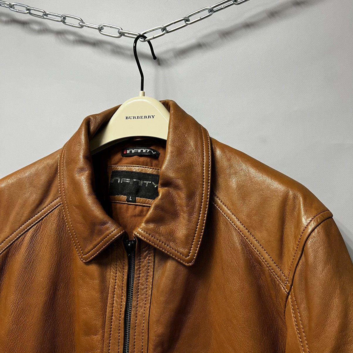 Vintage Leather Jacket Men Infinity Brown Bomber Nappa Leather Size US L / EU 52-54 / 3 - 10 Thumbnail