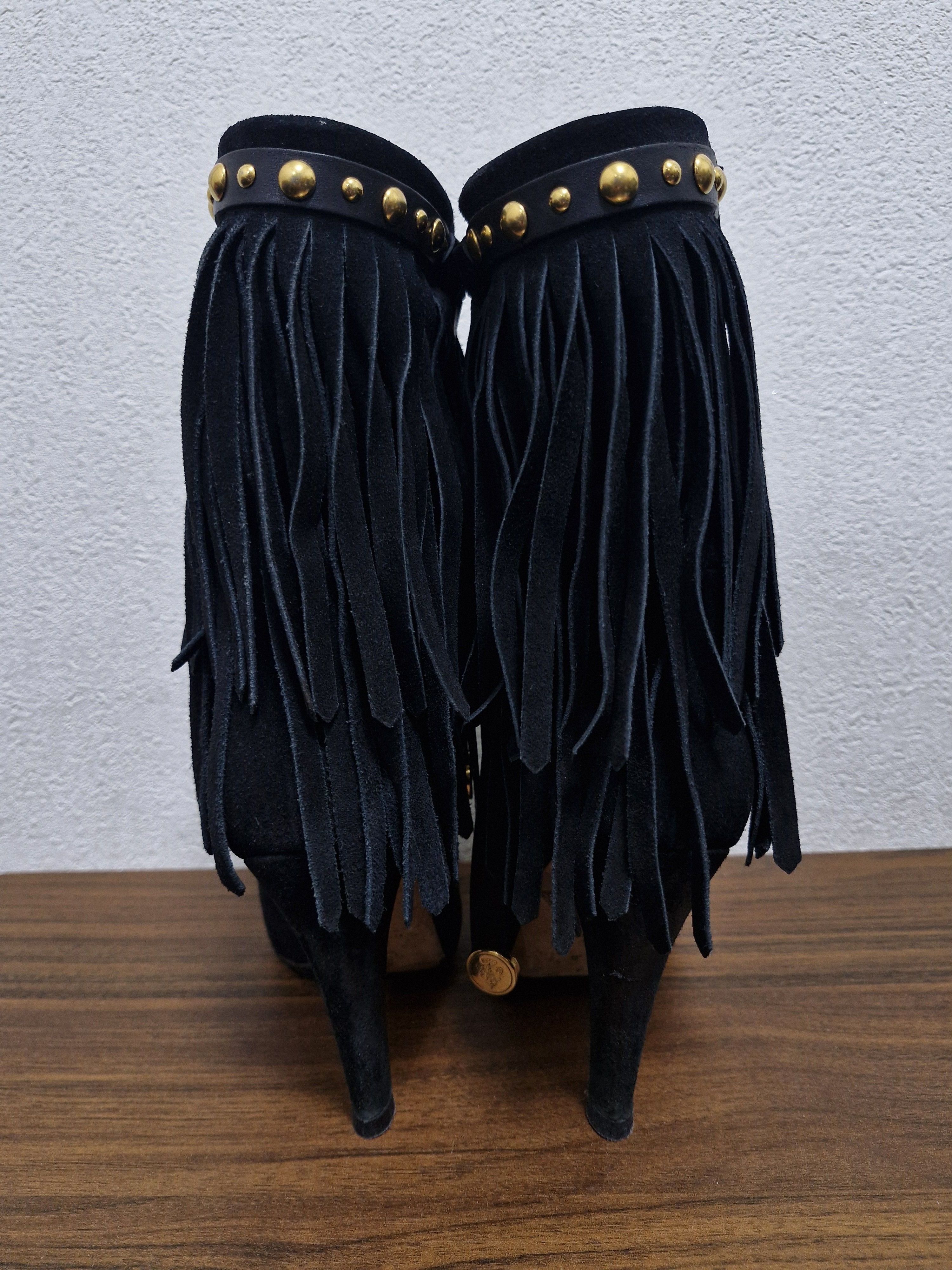 Gucci GUCCI FW08 Hysteria Baboushka Suede Fringe Boots Size US 8.5 / IT 38.5 - 7 Thumbnail