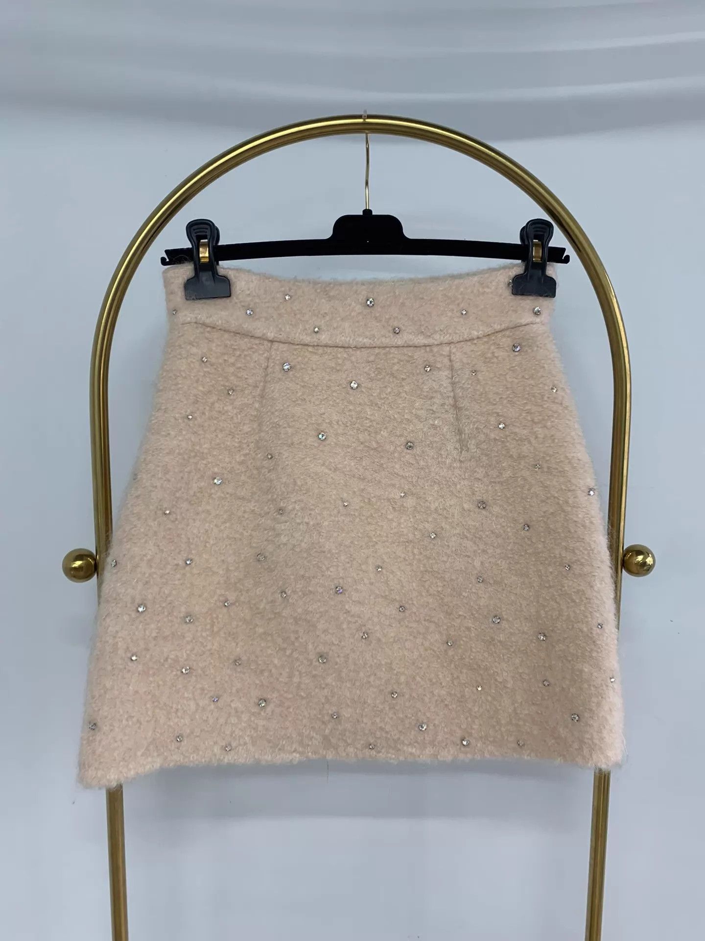 Miu Miu MIU MIU women's pink crystal skirt size 38 new Size 26" / US 2 / IT 38 - 3 Thumbnail