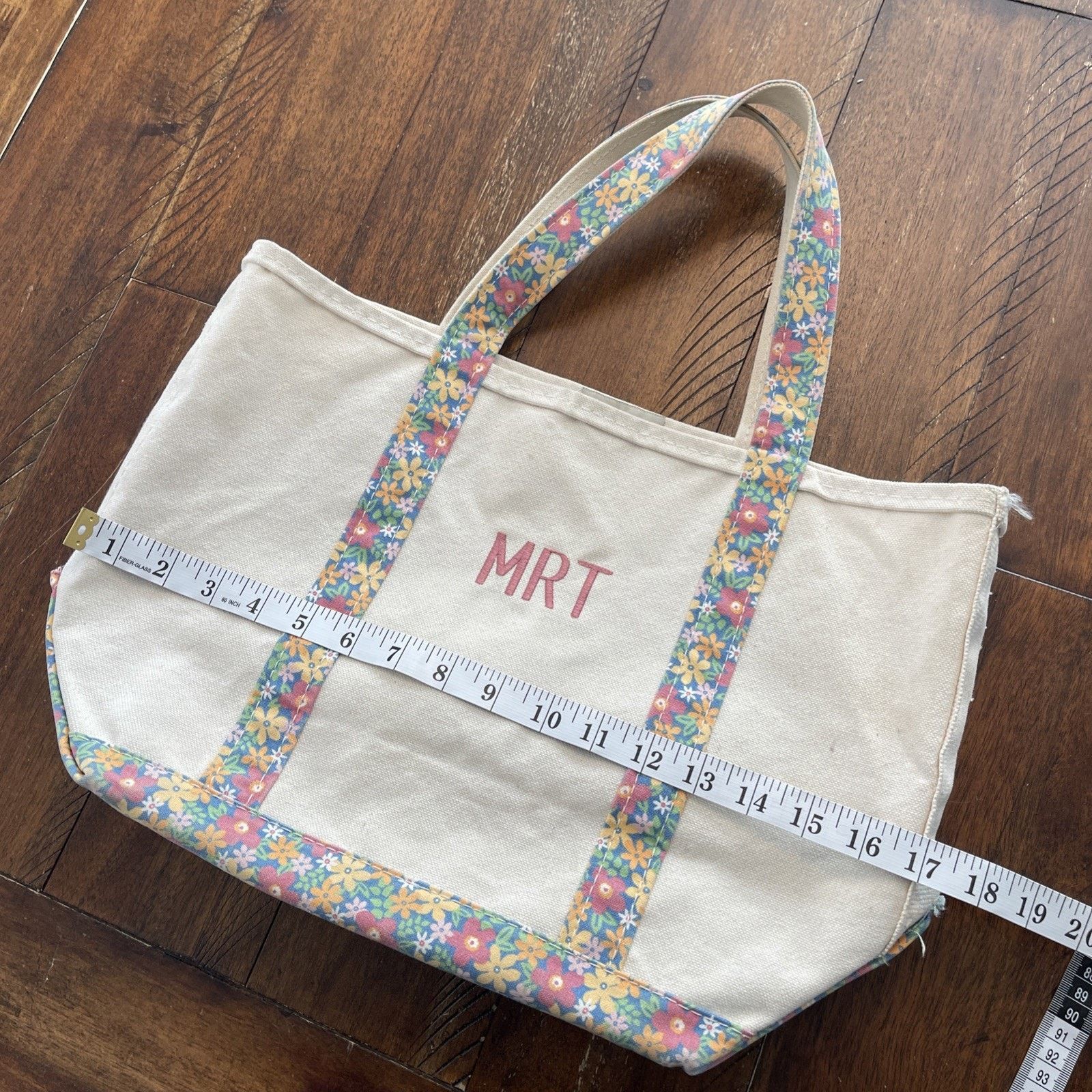 L.L. Bean L.L. Bean vintage cream floral 1990s boat tote medium bag Size ONE SIZE - 7 Thumbnail