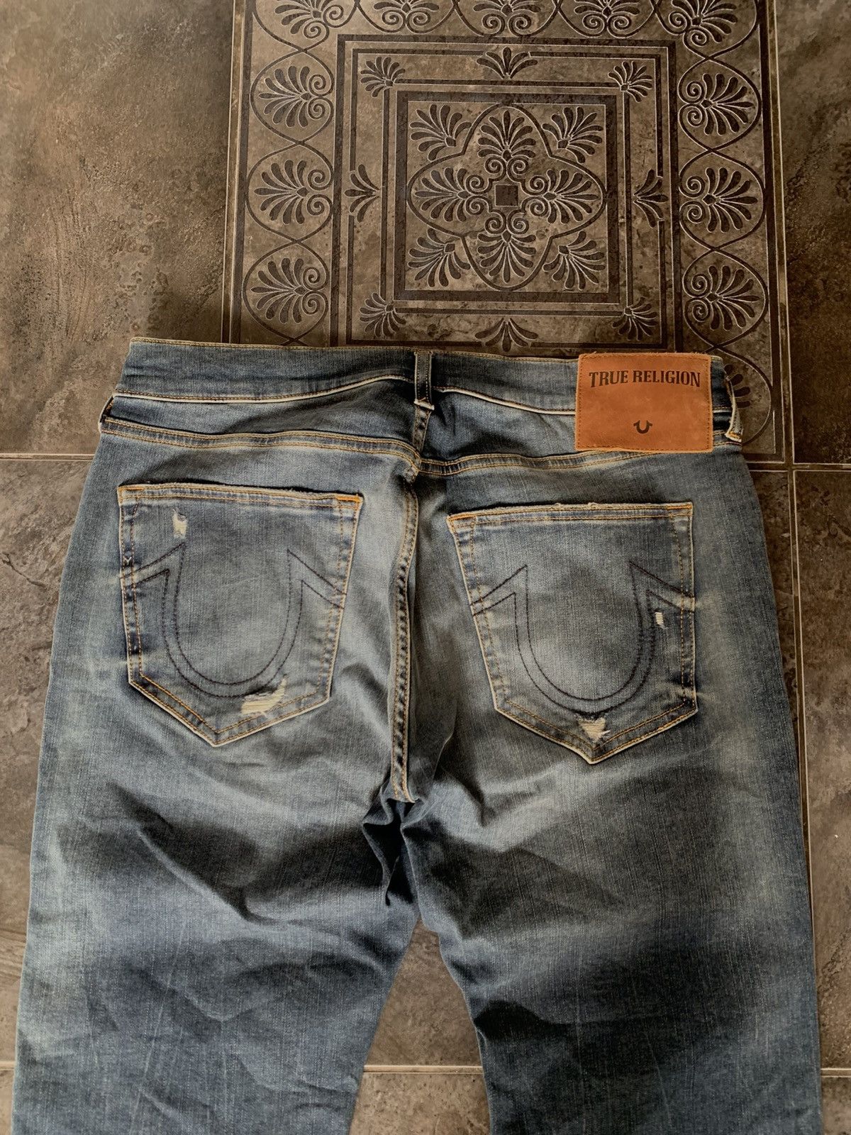 Japanese Brand × True Religion × Vintage 🔥 True Religion Rocco Relaxed Skinny Pants Jeans Y2K Logo Size US 33 - 12 Thumbnail