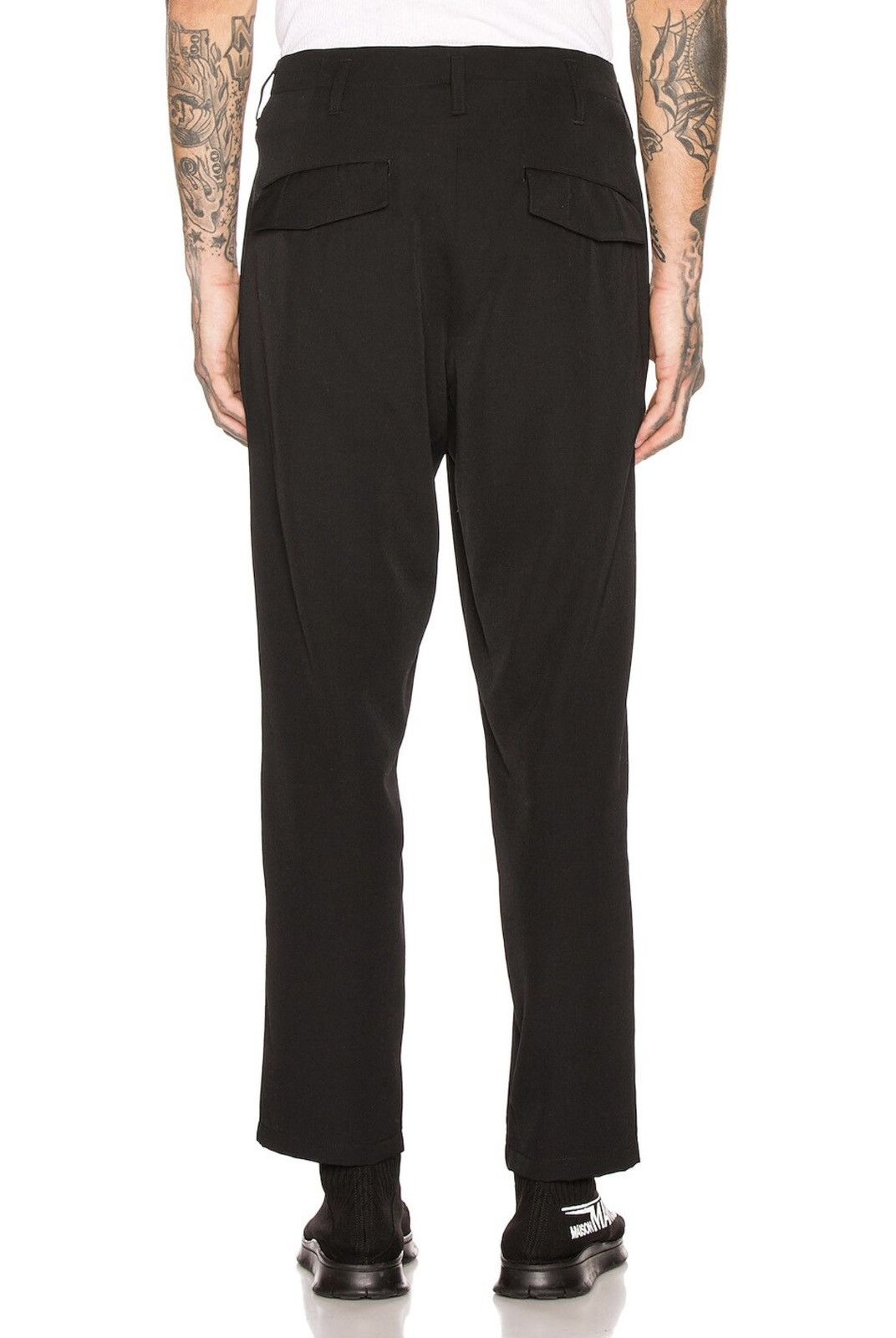 Yohji Yamamoto Yohji Yamamoto Pour Homme Left Side Zip Trouser - HH-P39-100 Size US 38 / EU 54 - 4 Thumbnail