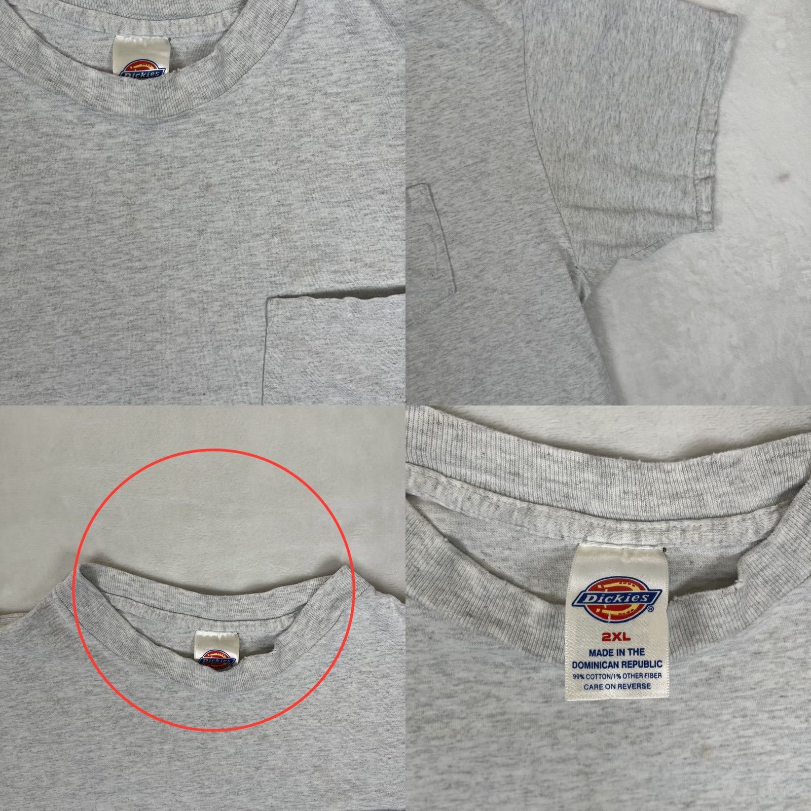 Dickies VINTAGE Dickies T-Shirt Pocket 2XL Men Gray Cotton Short Sleeve Crew Neck 90s Grunge Work Wear Size US XXL / EU 58 / 5 - 8 Thumbnail