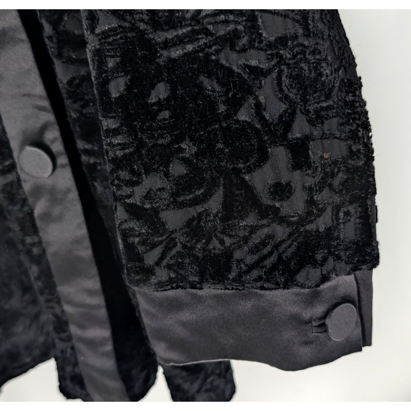 Giorgio Armani VINTAGE Giorgio Armani Italy Velour Bodycon Dress 14 Black Short Sleeve Long Sleeve Zip 1990s Women Mens Girls Size XL / US 12-14 / IT 48-50 - 4 Thumbnail