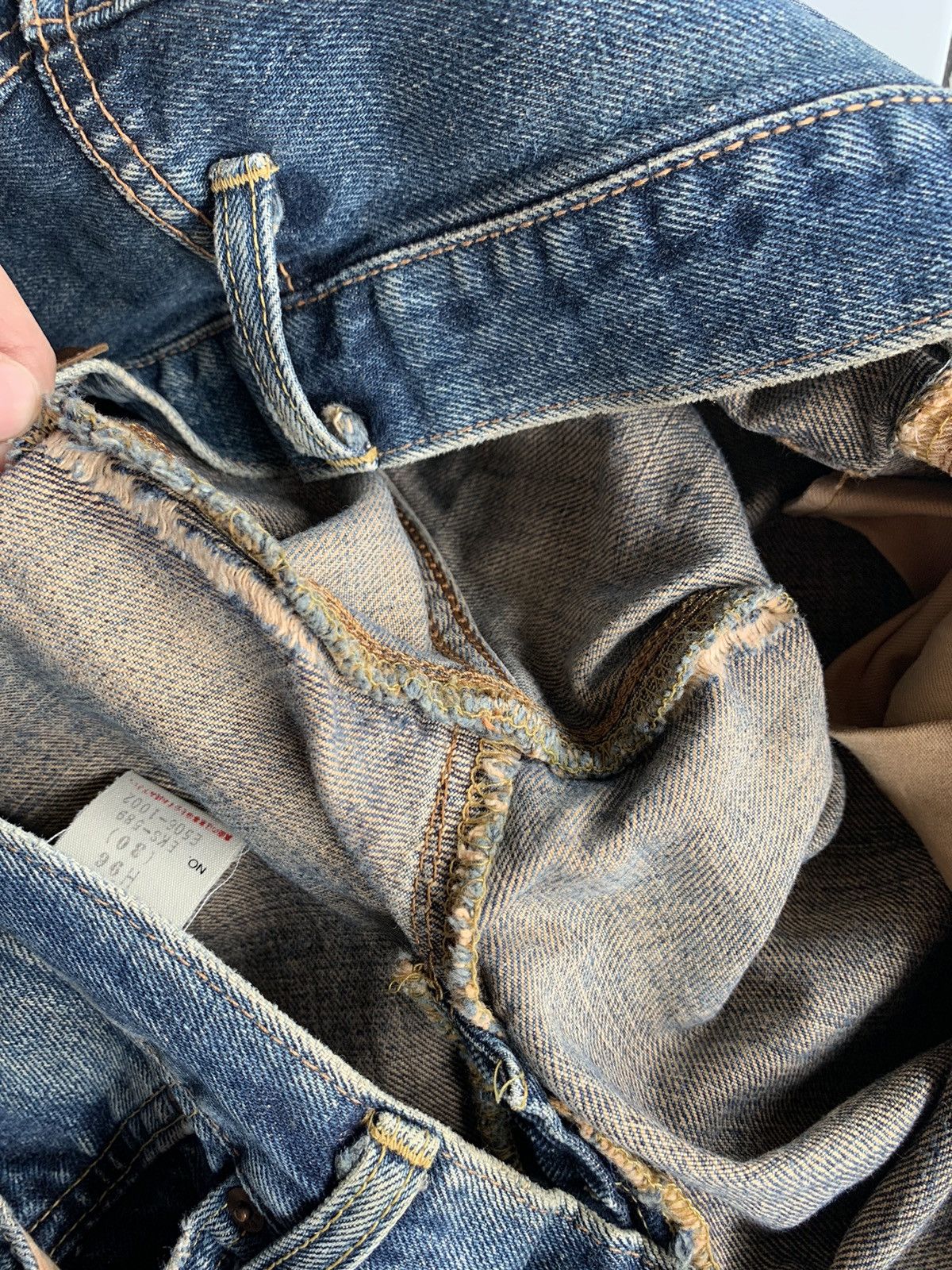 Japanese Brand × Kapital × Vintage Vintage Edwin 505X Mudwash Selvedge Distressed Denim Size US 29 - 23 Thumbnail
