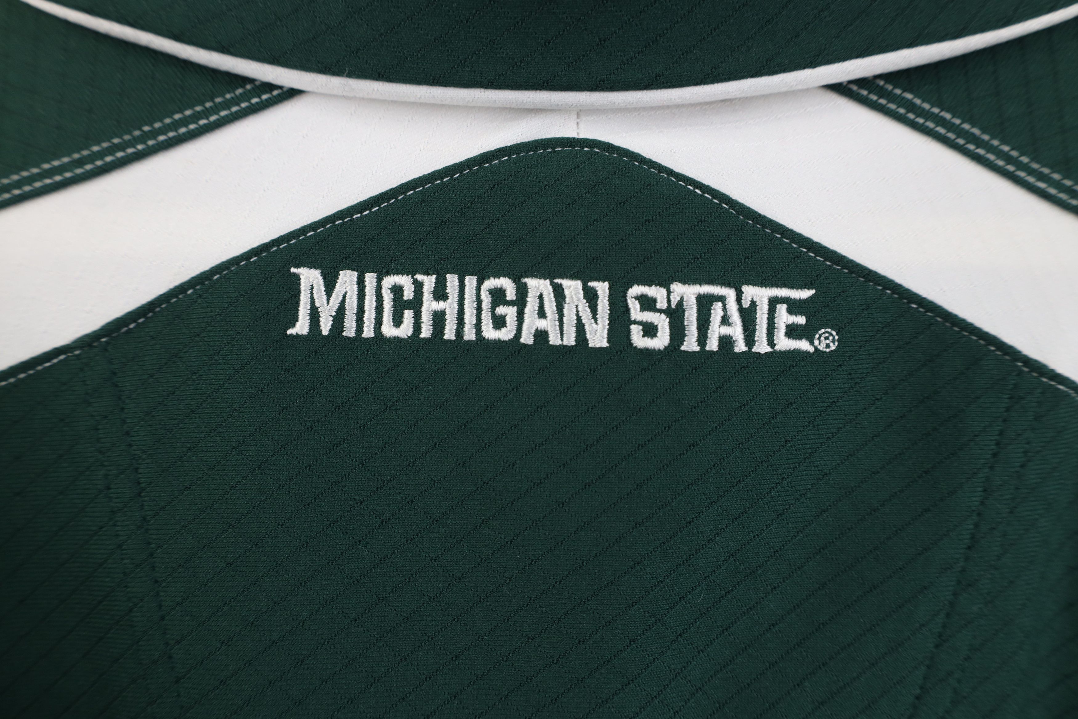 Nike Nike Scott Mini Swoosh Michigan State University Knit Polo Size US L / EU 52-54 / 3 - 13 Thumbnail