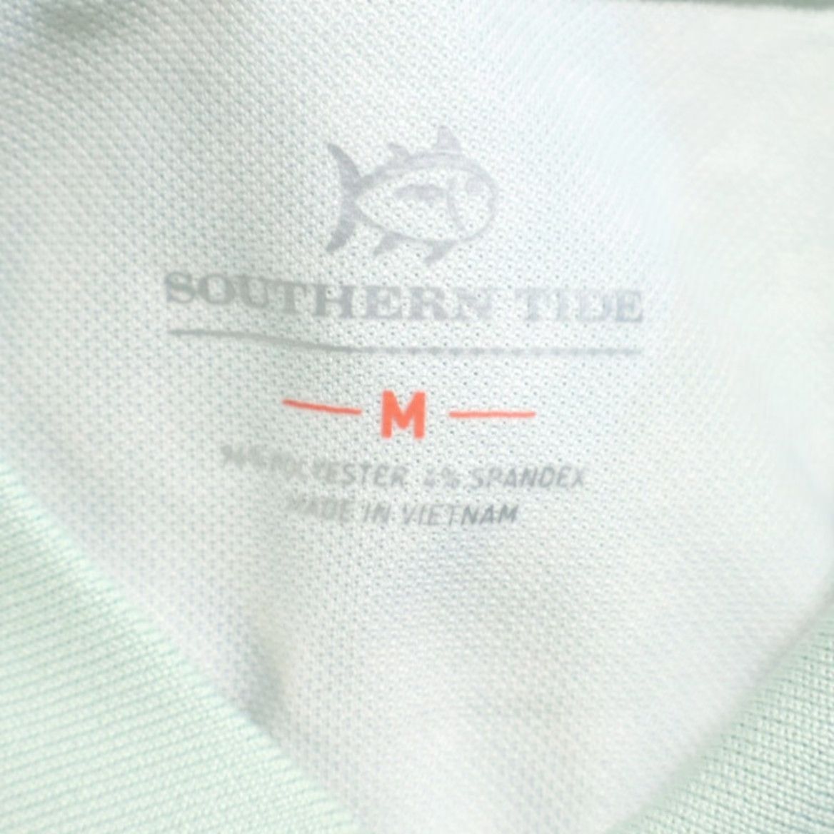 Southern Tide Southern Tide Shirt Polo Smoke Green Men's M Frederick Printed Perforated Floral Short Sleeve Size US M / EU 48-50 / 2 - 5 Thumbnail