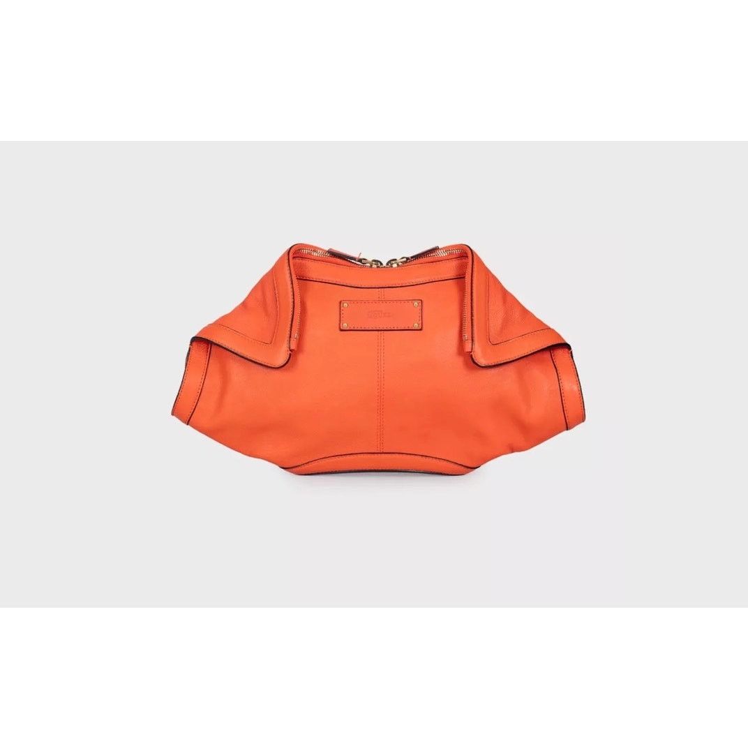 Alexander McQueen Alexander McQueen Orange Manta Leather Clutch Size ONE SIZE - 1 Thumbnail