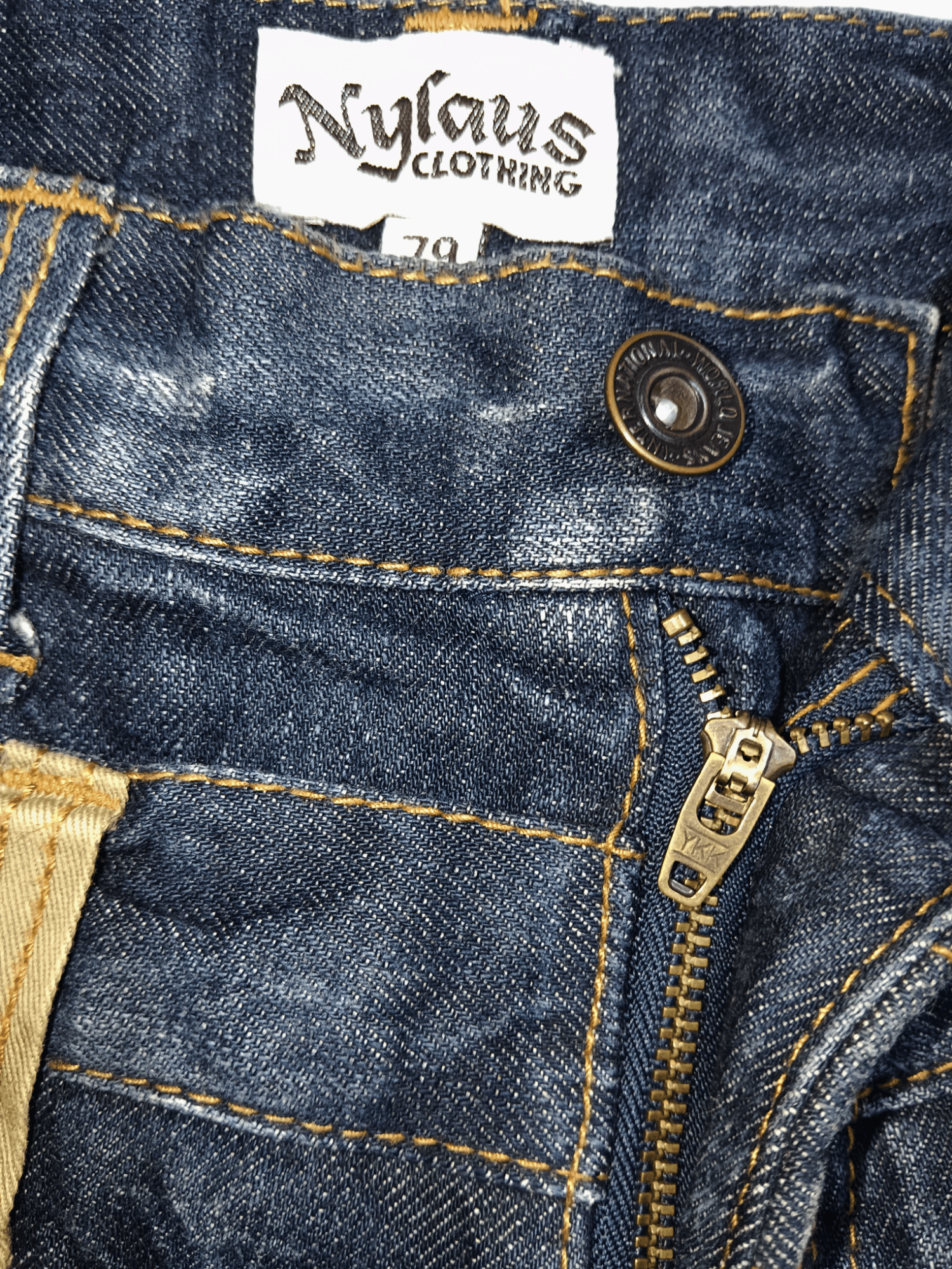 Japanese Brand Nylaus Double Waist Distressed Denim Size US 30 / EU 46 - 8 Thumbnail