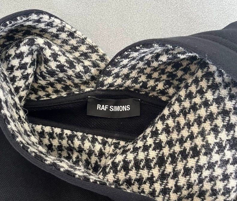 Raf Simons Raf Simons Raf Simons Hood sweater in houndstooth lattice- Size US L / EU 52-54 / 3 - 2 Thumbnail