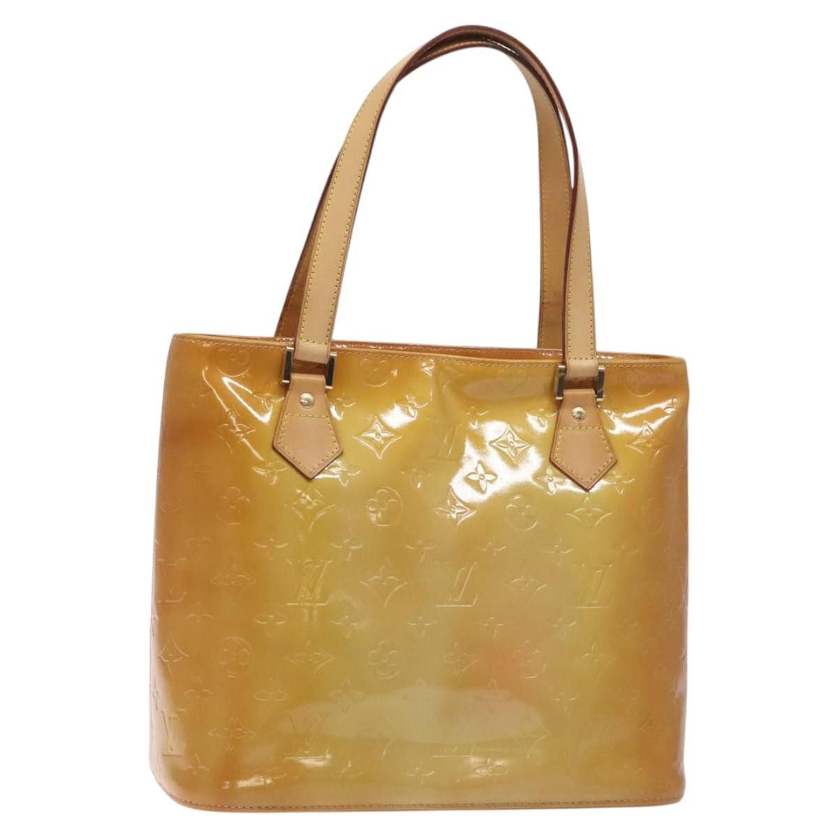 Louis Vuitton LOUIS VUITTON Monogram Vernis Houston Hand Bag Beige M91004 Size ONE SIZE - 1 Thumbnail