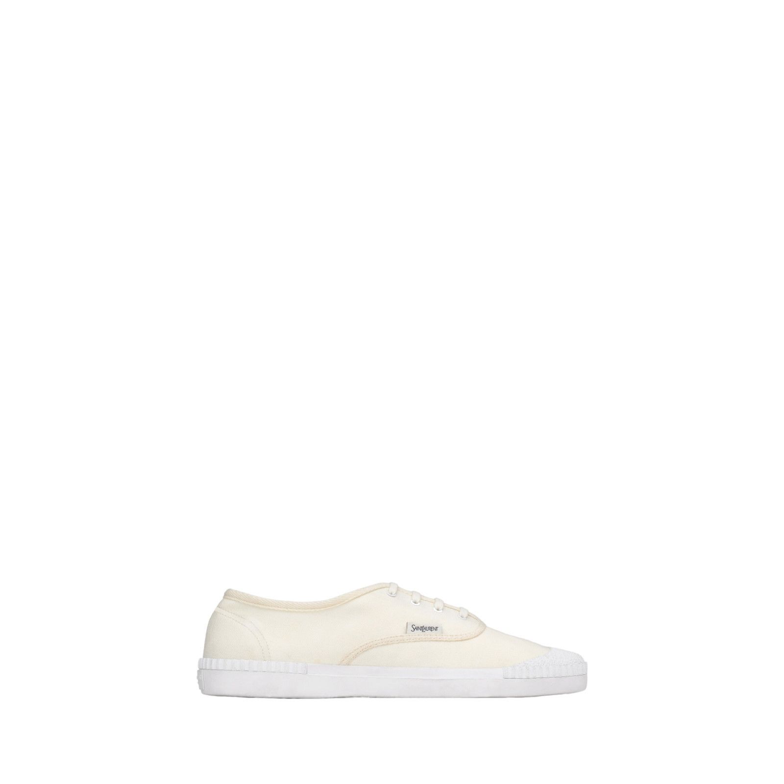 SAINT LAURENT Wes $625 White Canvas Sneakers New And Authent