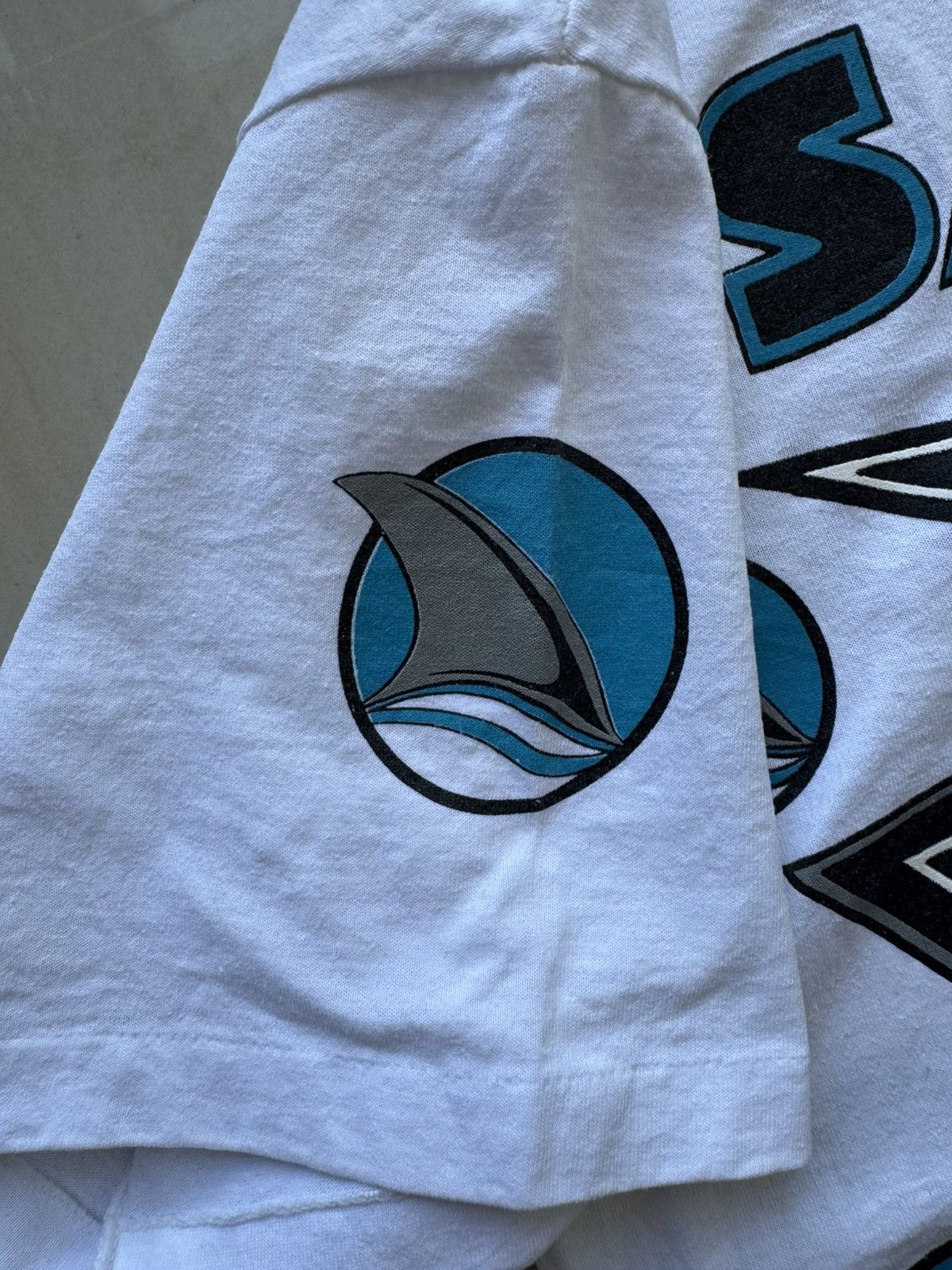 NHL 1991 San Jose Sharks 90s Ice Hockey Bulletin Athletic Shirt Size US XL / EU 56 / 4 - 9 Thumbnail