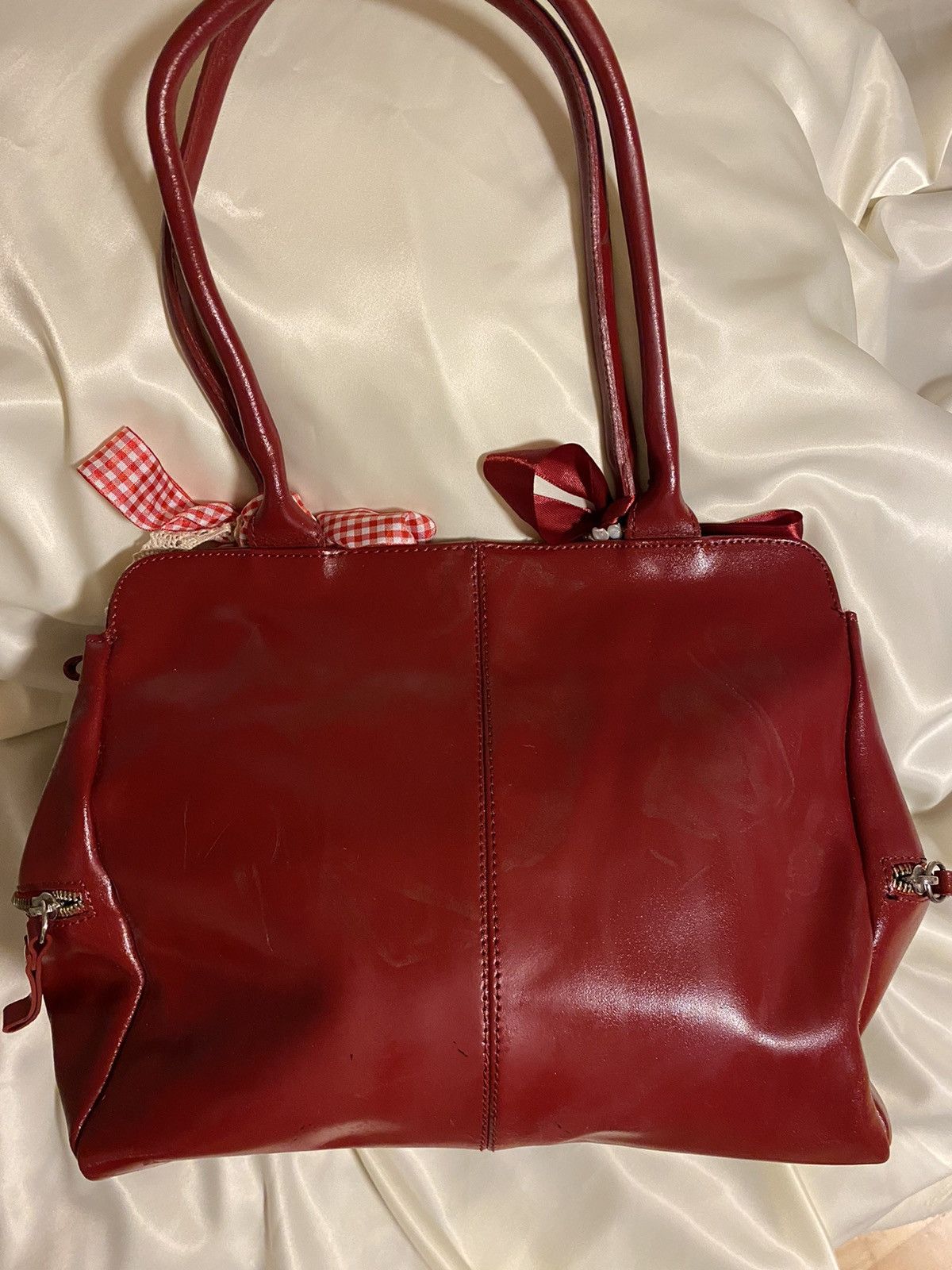 Vintage Vintage coquette leather red shoulder bag Size ONE SIZE - 6 Thumbnail