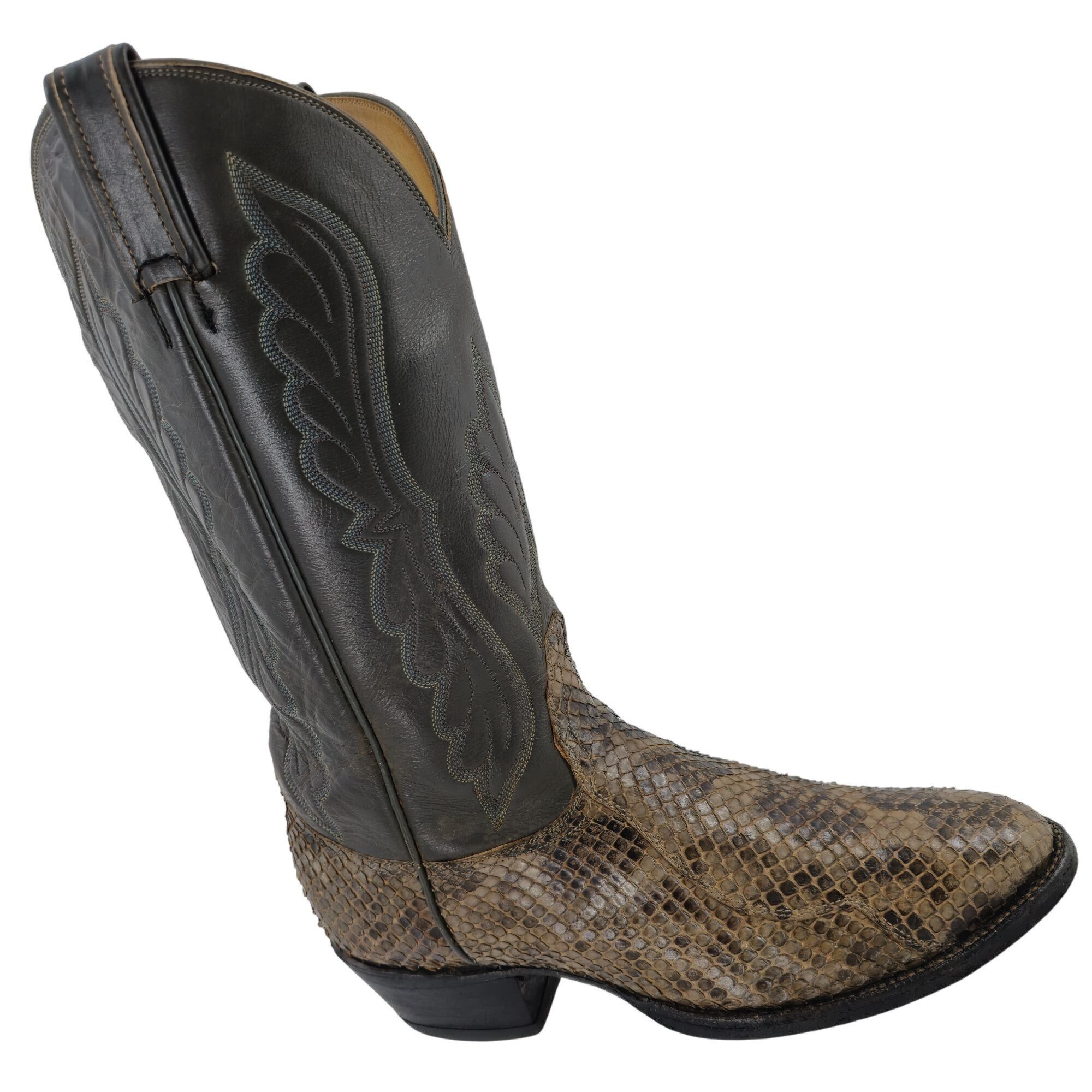 Tony Lama Vintage Anaconda Snakeskin Tony Lama Mens 9E Gold Label Boot Size US 9 / EU 42 - 7 Thumbnail