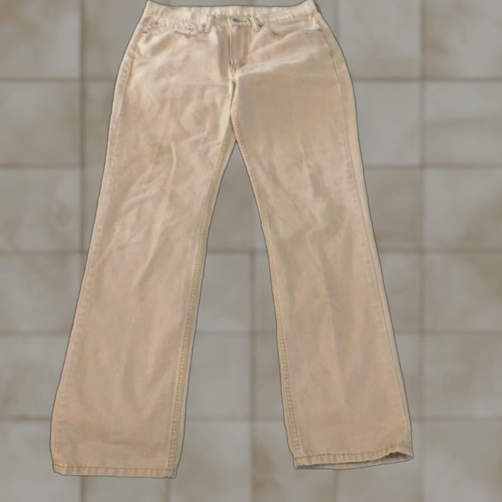 Levi's Levi's 514 Jeans Straight 34x34 Men Beige Cotton Denim Light Wash Regular 32 Inseam Midsize 514 Model Cowboy Style Vintage? No, Levi's 500 Series Size US 34 / EU 50 - 1 Thumbnail