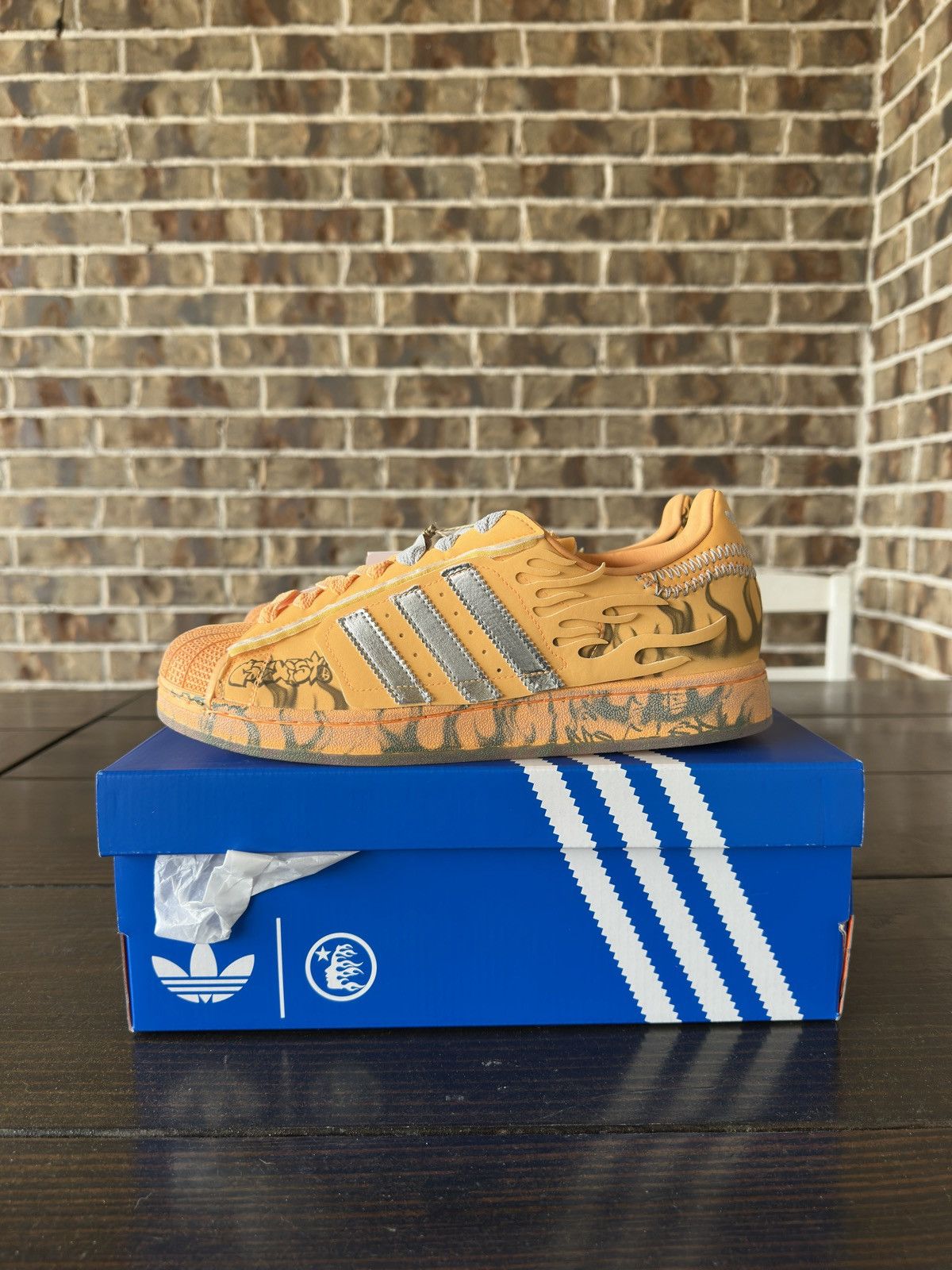 HELLSTAR adidas x HELLSTAR Superstar Hazy Orange Size US 10.5 / EU 43-44 - 5 Thumbnail