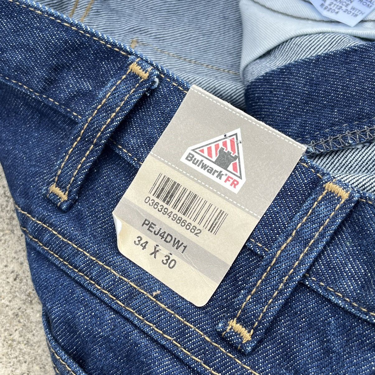 Bulwark × Carhartt × Vintage NEW Vintage Y2K Bulwark FR Work Jeans Size 34X30 Size US 34 / EU 50 - 8 Thumbnail
