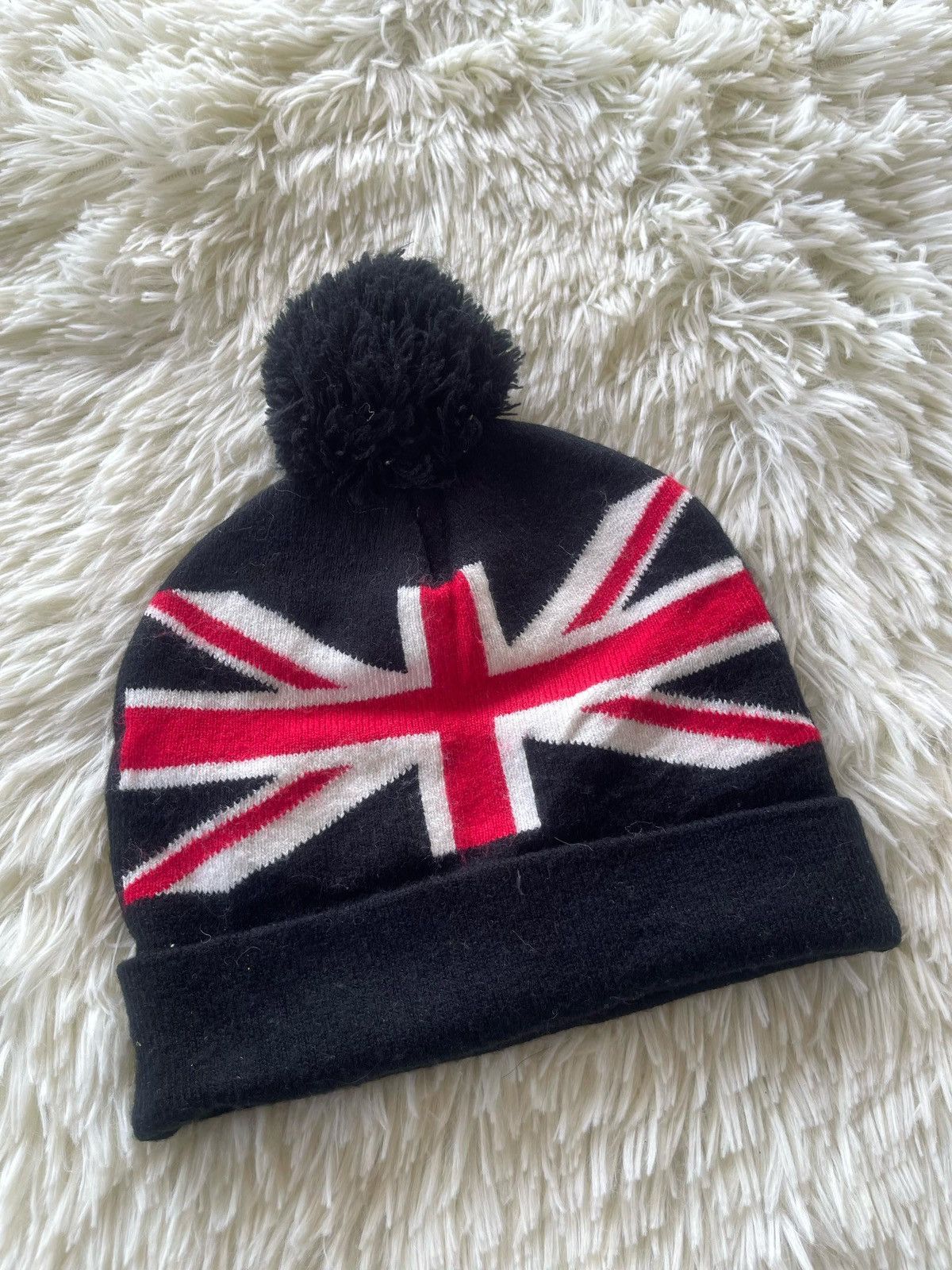 Vintage Union Jack Snow Beanie Hat Size ONE SIZE - 2 Thumbnail