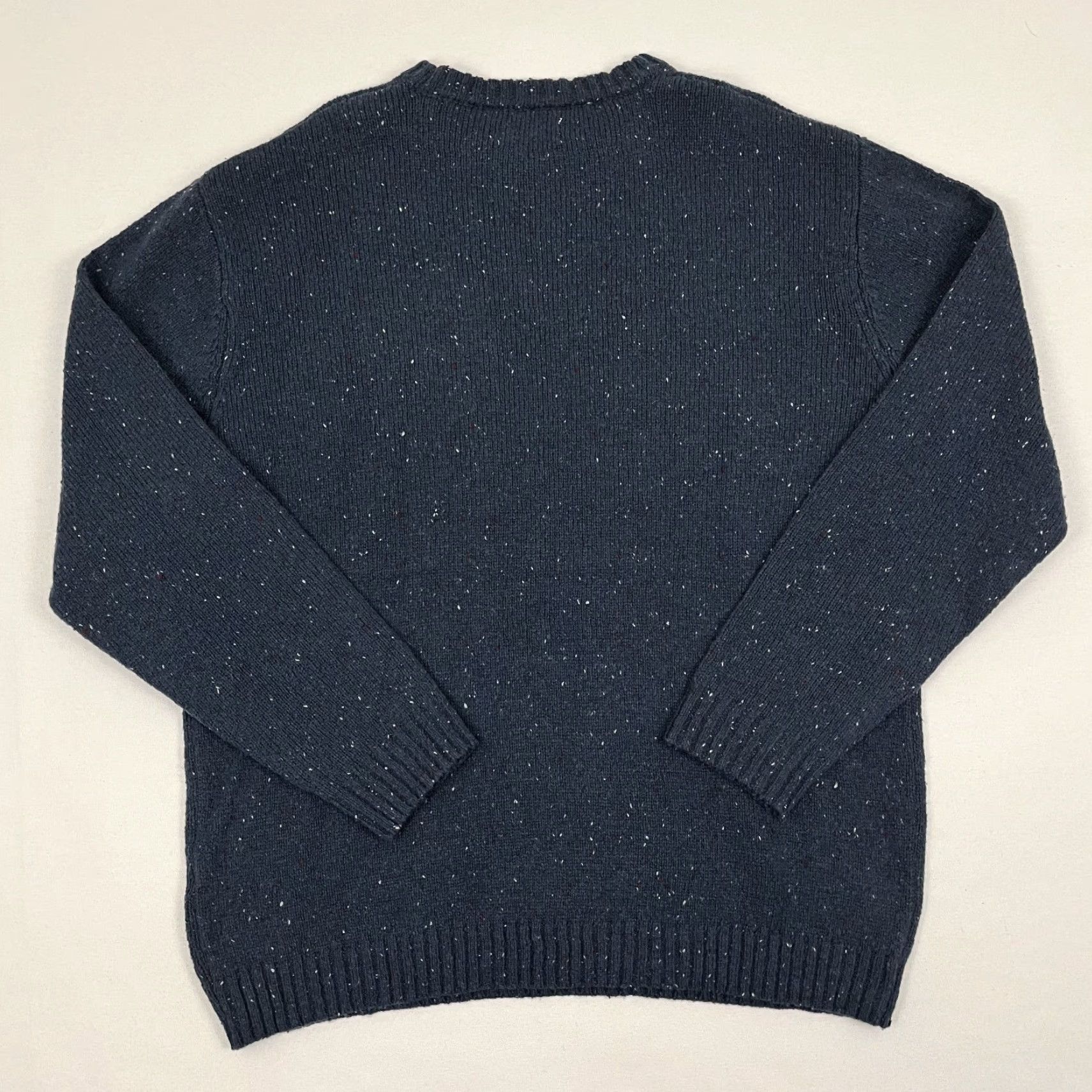 Vintage Line of Trade Sweater Men 2XL Blue Wool Blend Corduroy Elbow Pad Pullover Jumper Size US XXL / EU 58 / 5 - 8 Thumbnail