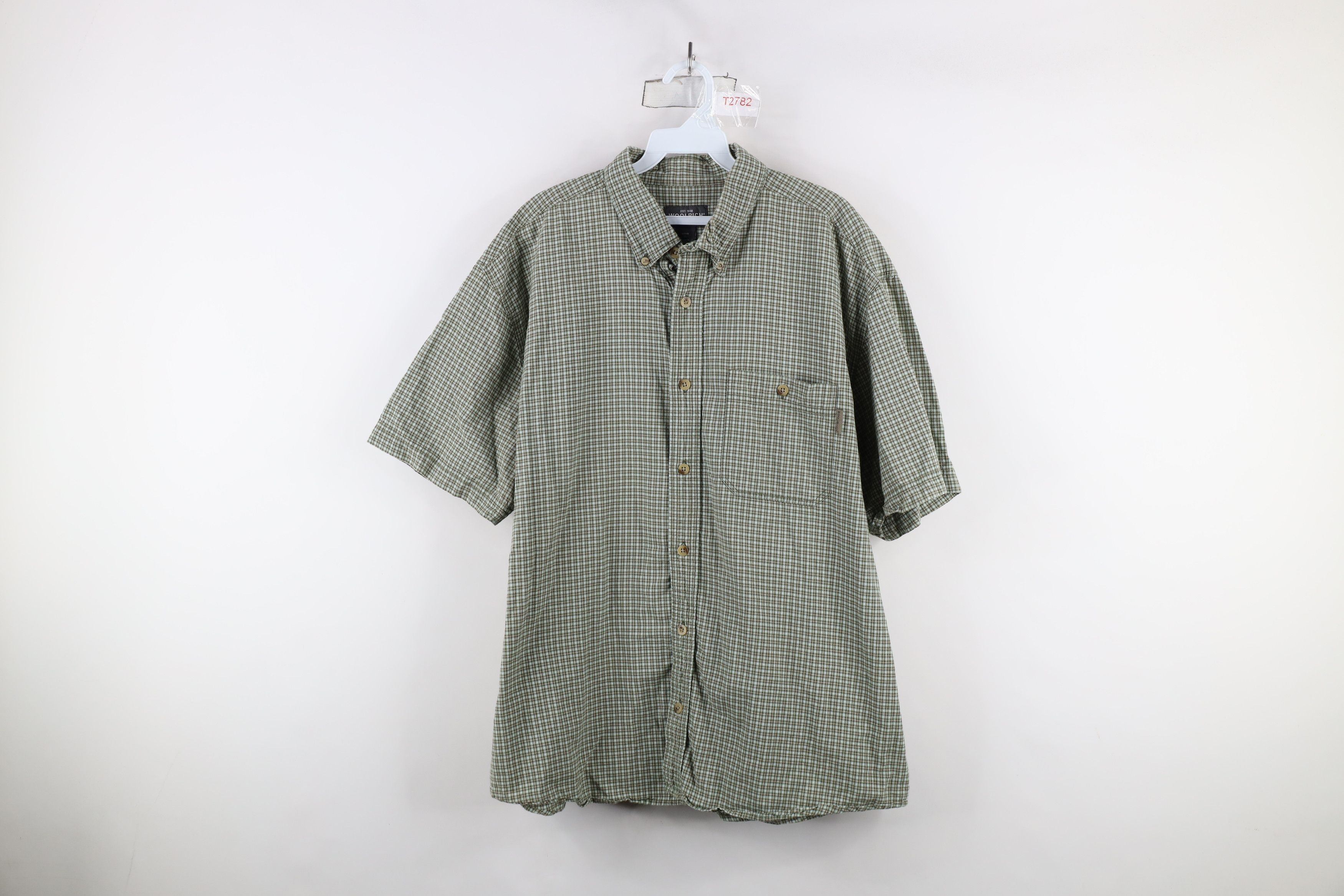 Vintage × Woolrich Woolen Mills Vintage 90s Y2K Woolrich Short Sleeve Button Down Shirt Size US XL / EU 56 / 4 - 1 Thumbnail