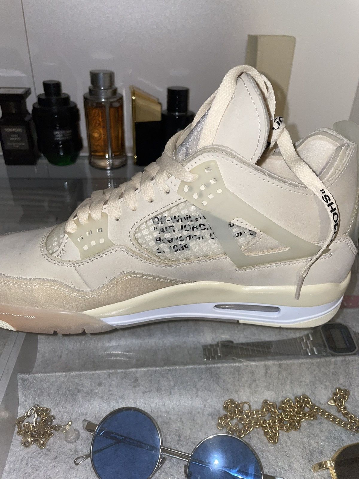 Nike × Off-White × Virgil Abloh Air Jordan 4 Sail Off White Size US 8 / EU 41 - 13 Thumbnail