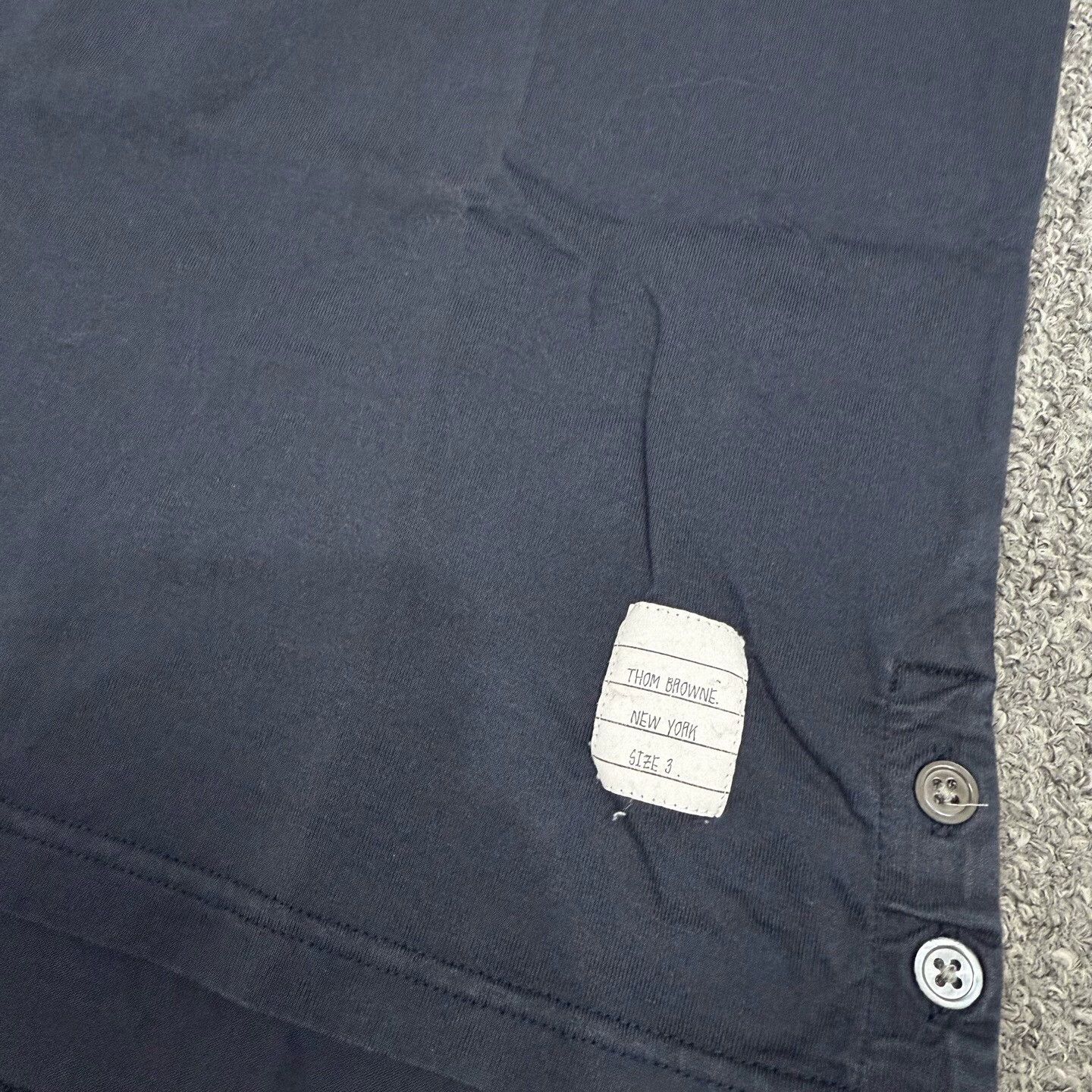 Thom Browne TB short-sleeve pocket-stripe Navy 3 95 New Size US L / EU 52-54 / 3 - 3 Thumbnail