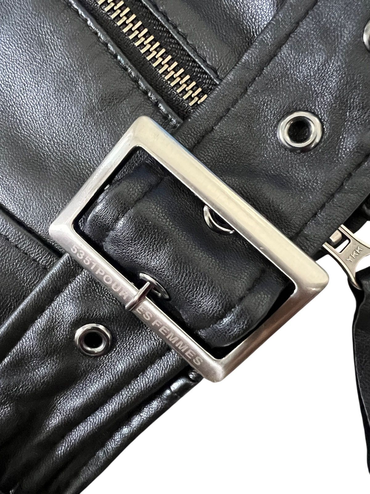 5351 POUR LES HOMMES × Genuine Leather 5351 Pour Les Femmes Sheepskin Leather Riding Jacket Size S / US 4 / IT 40 - 7 Thumbnail