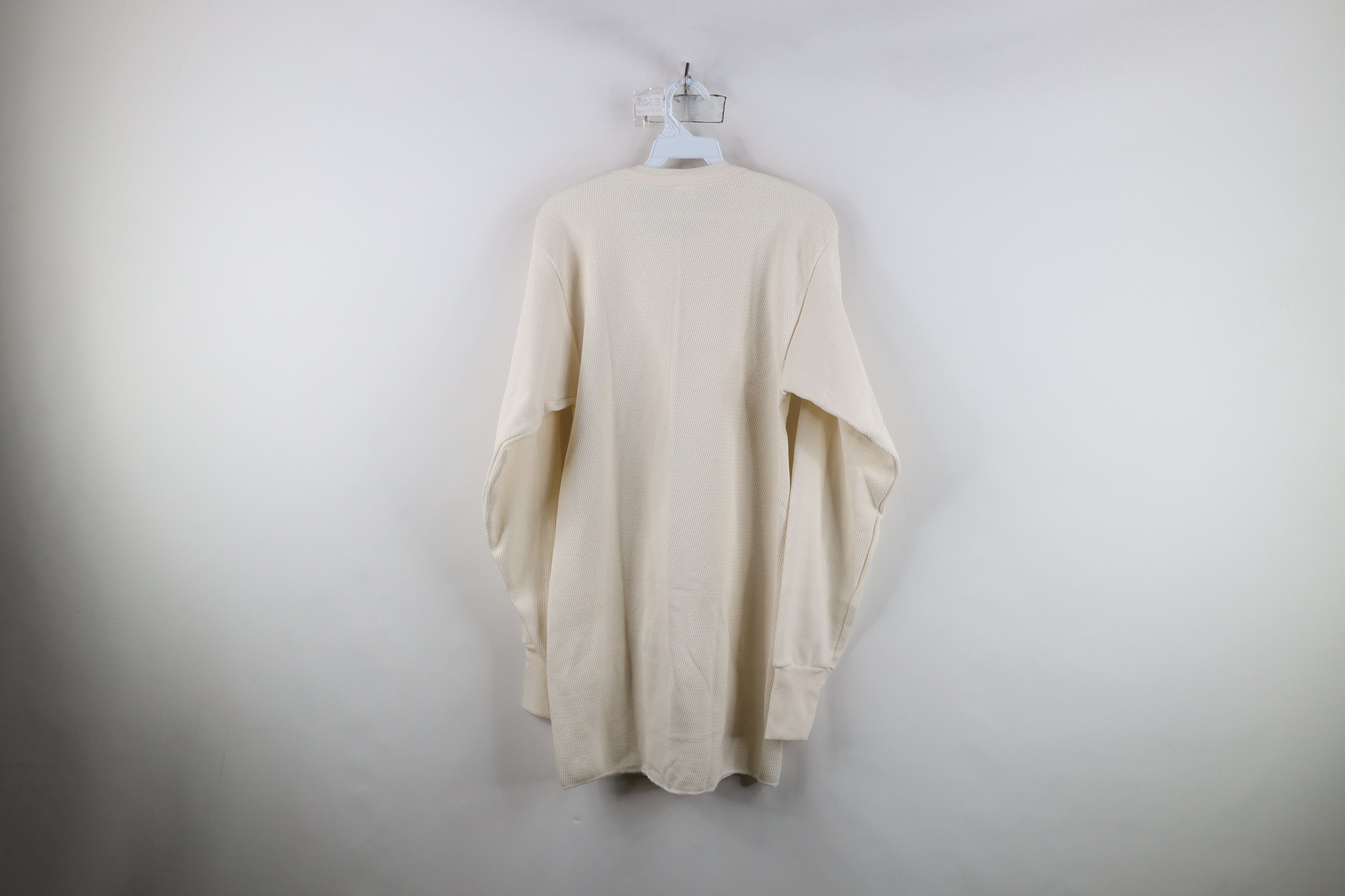 Vintage Vintage 90s Streetwear Waffle Knit Long Sleeve T-Shirt Size US XL / EU 56 / 4 - 12 Thumbnail