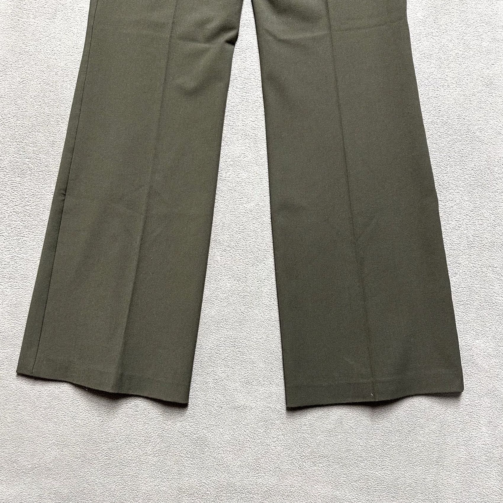 Olive CELYN B Pants Womens Medium Olive Green Stretch Flared Trousers Bootcut Italy Size 32" / US 10 / IT 46 - 6 Thumbnail
