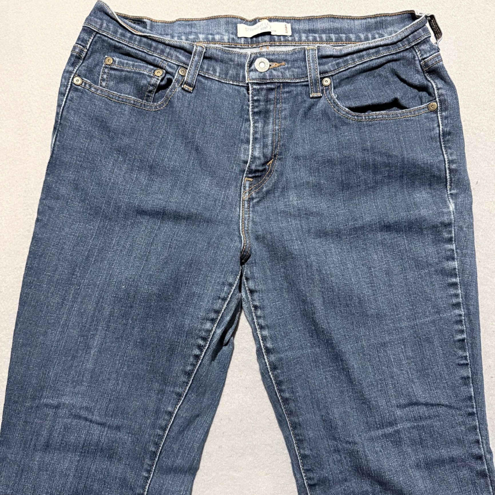 Levi's Levi's 505 Jeans Women Blue Denim Stretch Medium Wash 10 Short Slim Straight Pant Jeans Size 32" / US 10 / IT 46 - 7 Thumbnail