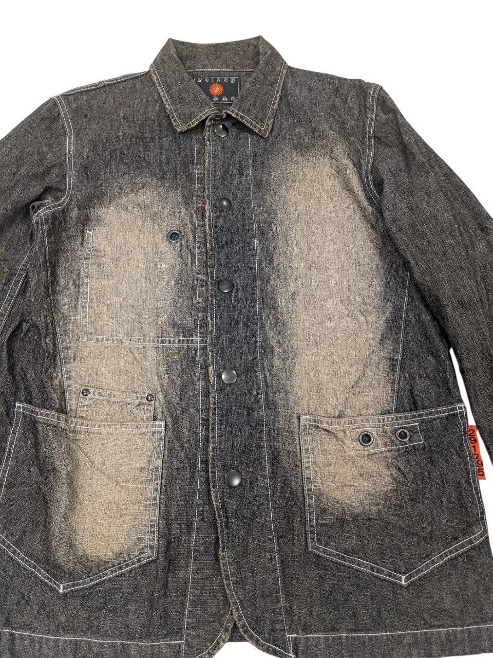 Issey Miyake VINTAGE 291925 HOMME DENIM WORK SUN FADED BUTTON UP SHIRT Size US S / EU 44-46 / 1 - 4 Thumbnail