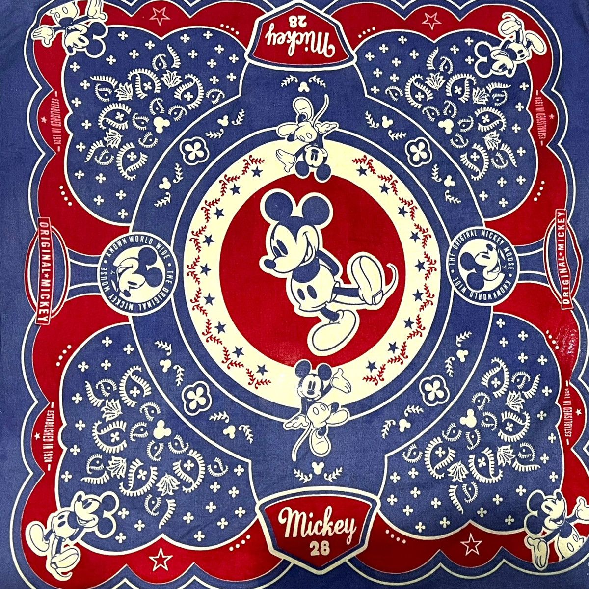Disney × Mickey Mouse × Vintage VINTAGE DISNEY MICKEY MOUSE BANDANA / HANDKERCHIEF / SCARF Size ONE SIZE - 25 Thumbnail