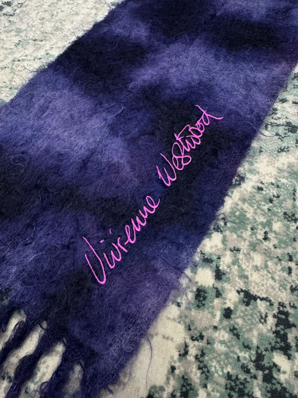 Vivienne Westwood VIVIENNE WESTWOOD MOHAIR LANA WOOL ABSTRACT LONG SCARF Size ONE SIZE - 3 Thumbnail