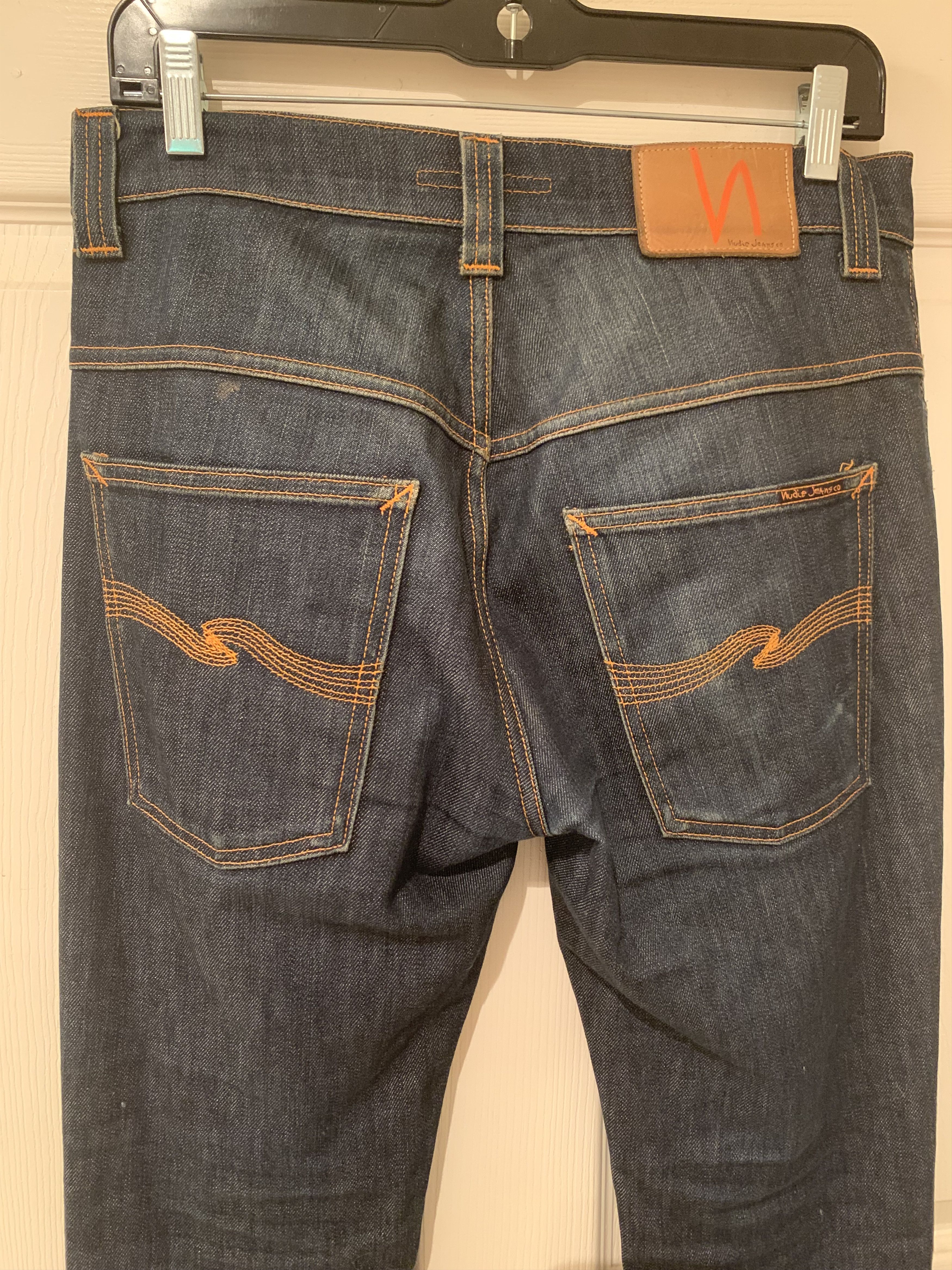 Nudie Jeans Nudie Thin Finn 31x34 Dark Wash Indigo Size US 31 - 5 Thumbnail
