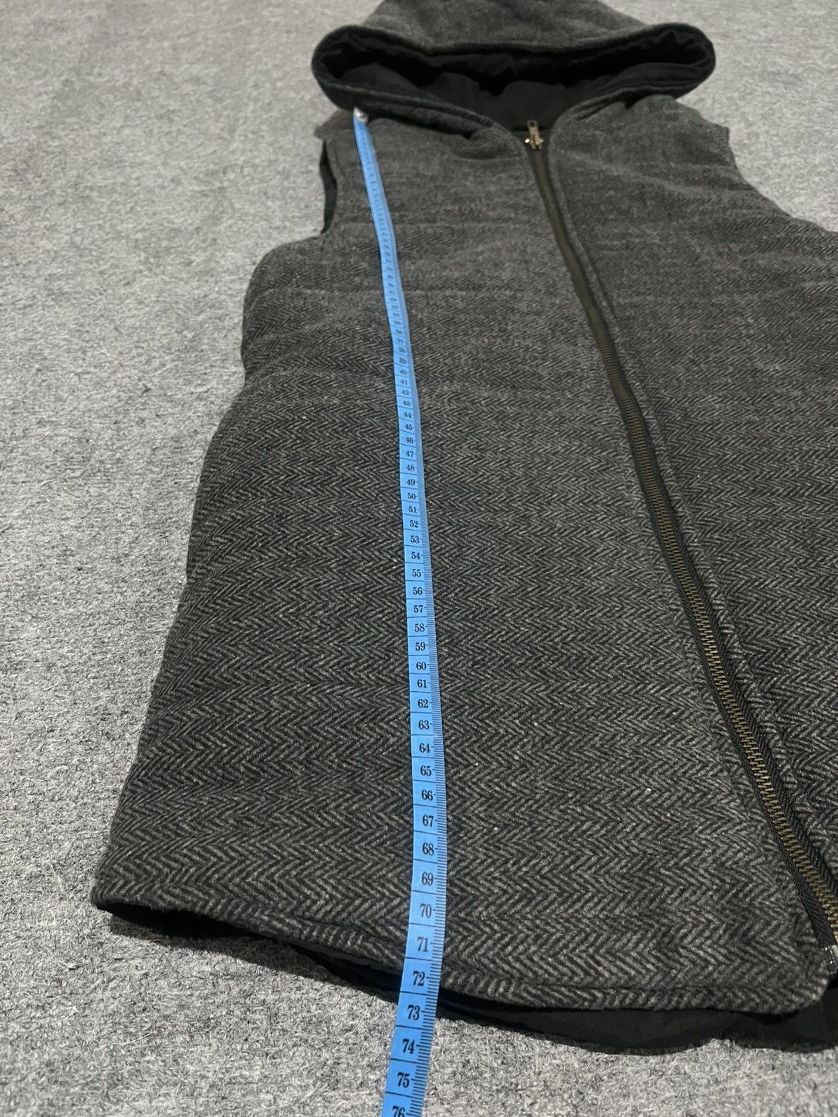 Japanese Brand Japanese Lauren 2Ann Herringbone Wool Blend Hooded Vest Size US M / EU 48-50 / 2 - 13 Thumbnail