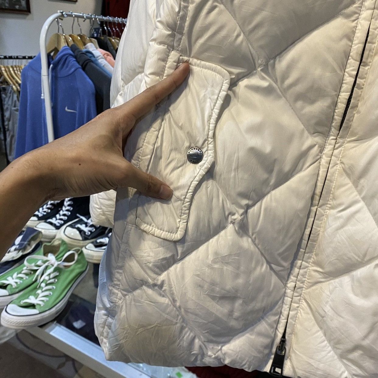 Burberry Burberry Brit White Diamond Quilted Jacket Classic Puffer Size US S / EU 44-46 / 1 - 8 Thumbnail