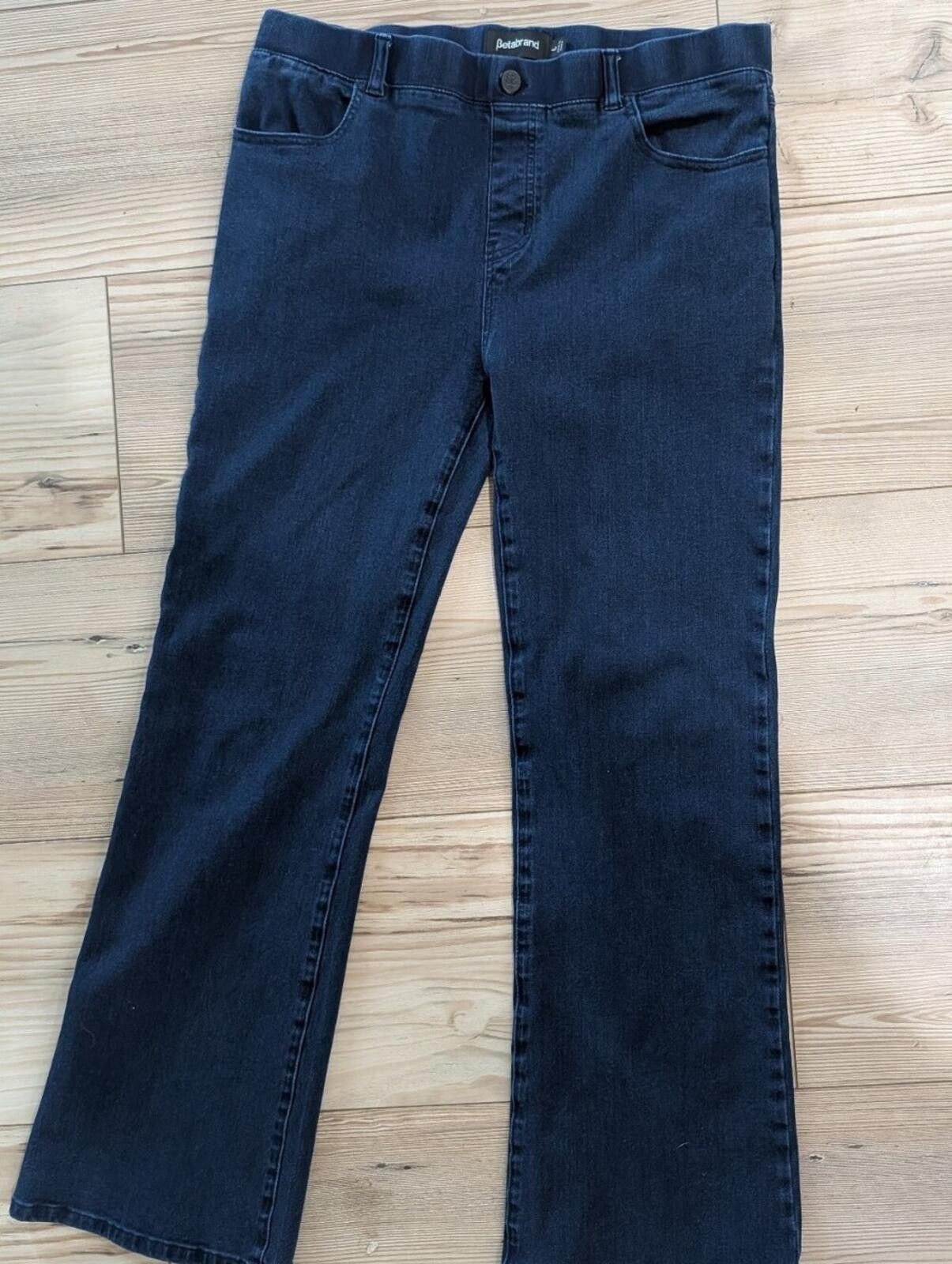 Betabrand Betabrand Women's Straight Leg Jeans - Dark Blue Size 36" / US 14 / IT 50 - 4 Thumbnail