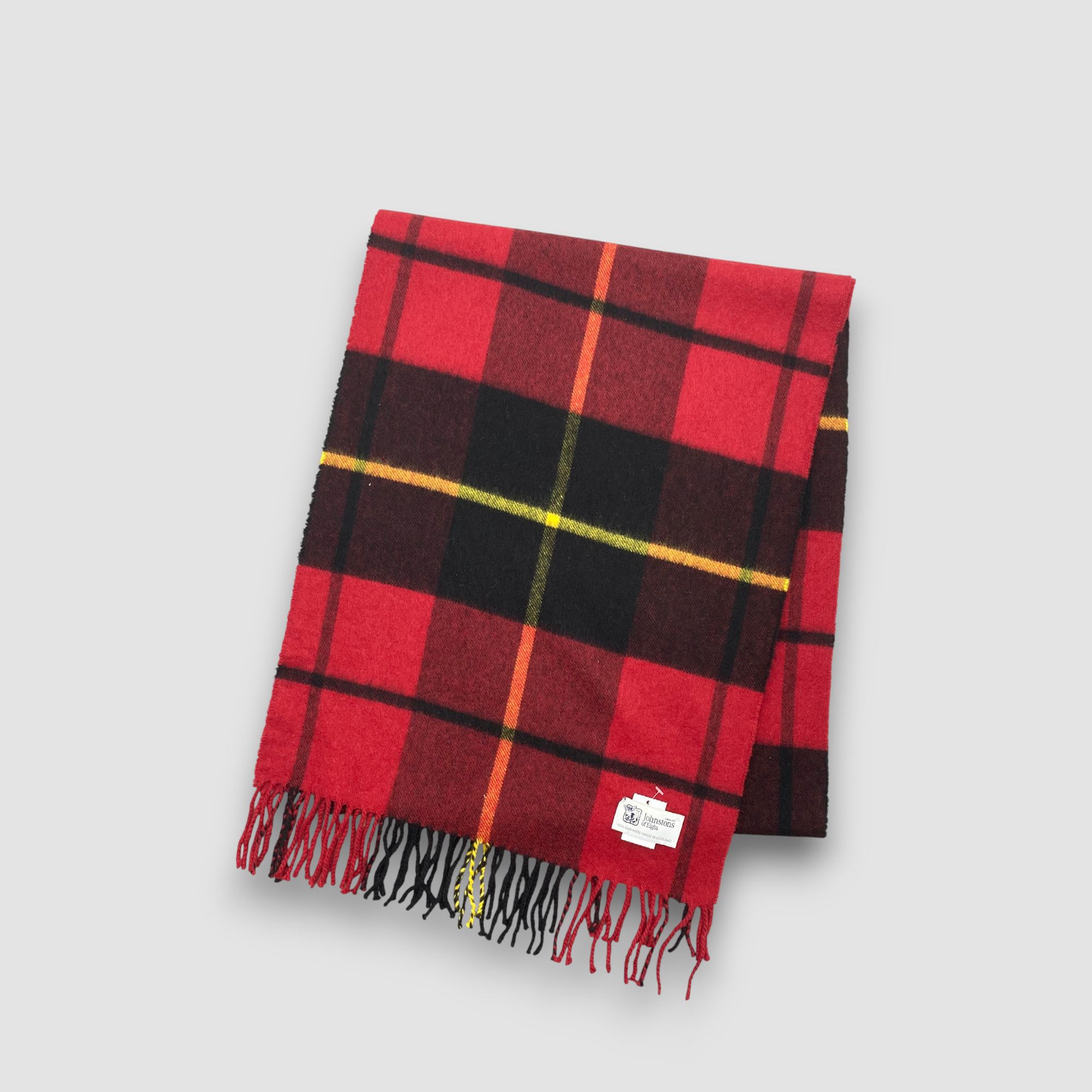 Johnstons Of Elgin Vintage Johnstons of Elgin Scarf Muffler Wool Plaid Scarves Size ONE SIZE - 3 Thumbnail