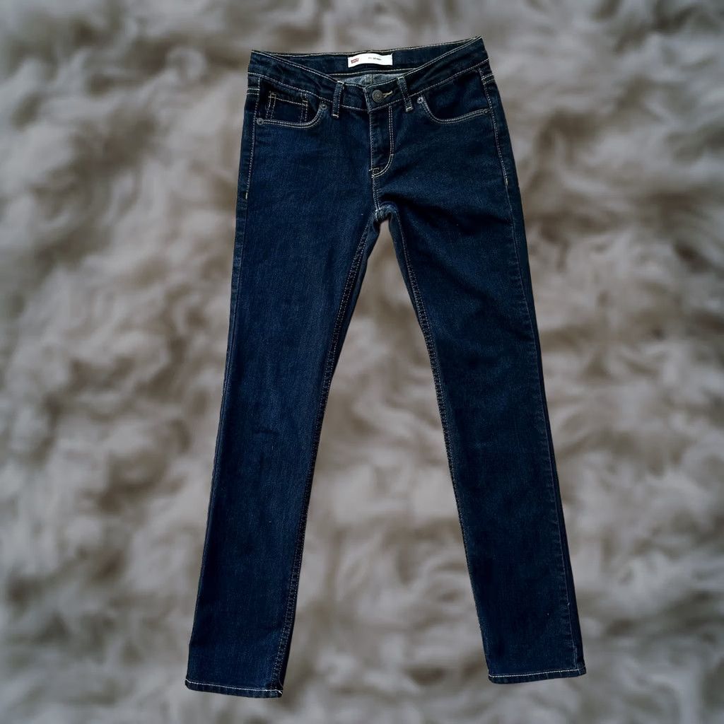 Levi's Levi Jeans Womens 10 26x28 Skinny Mid Rise Dark Wash Blue Denim Size 32" / US 10 / IT 46 - 1 Thumbnail