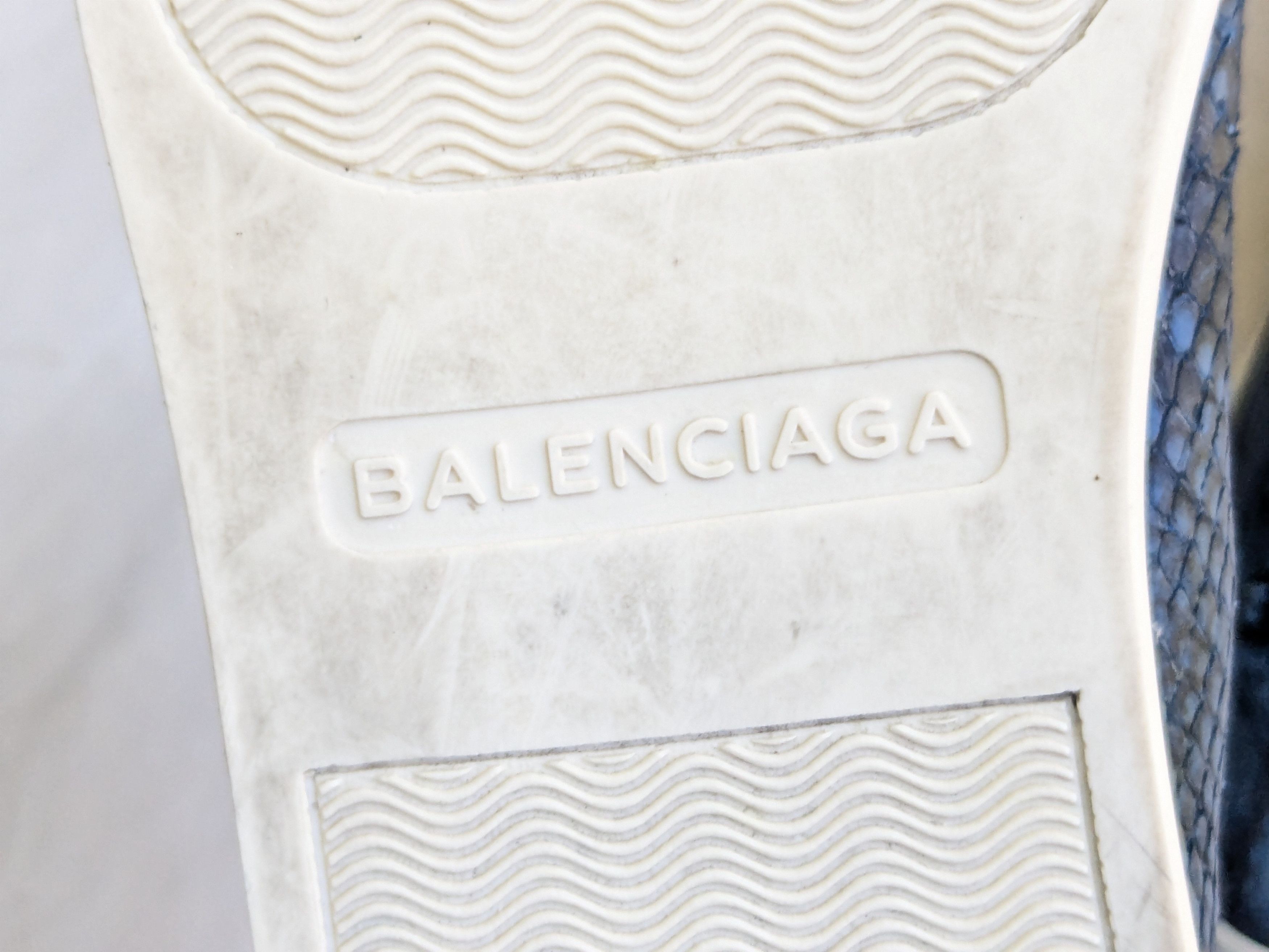 Balenciaga Balenciaga Arena Blue 12 High Tops Leather Snakeskin Size US 12 / EU 45 - 17 Thumbnail