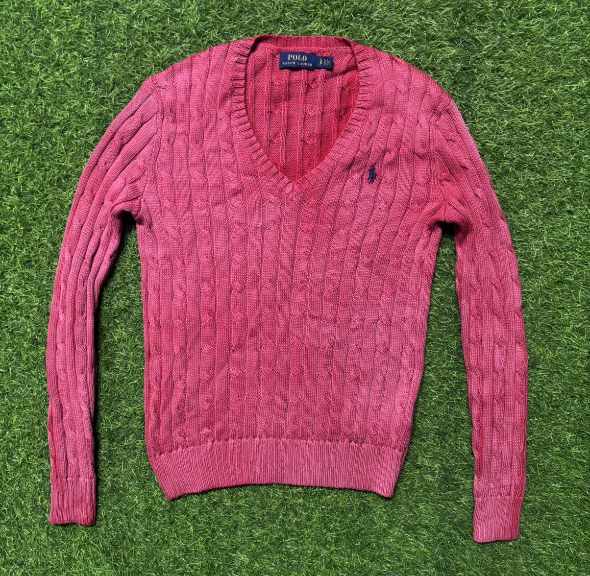 Polo Ralph Lauren Polo Ralph Lauren V neck Cableknit sweater Size S / US 4 / IT 40 - 1 Thumbnail