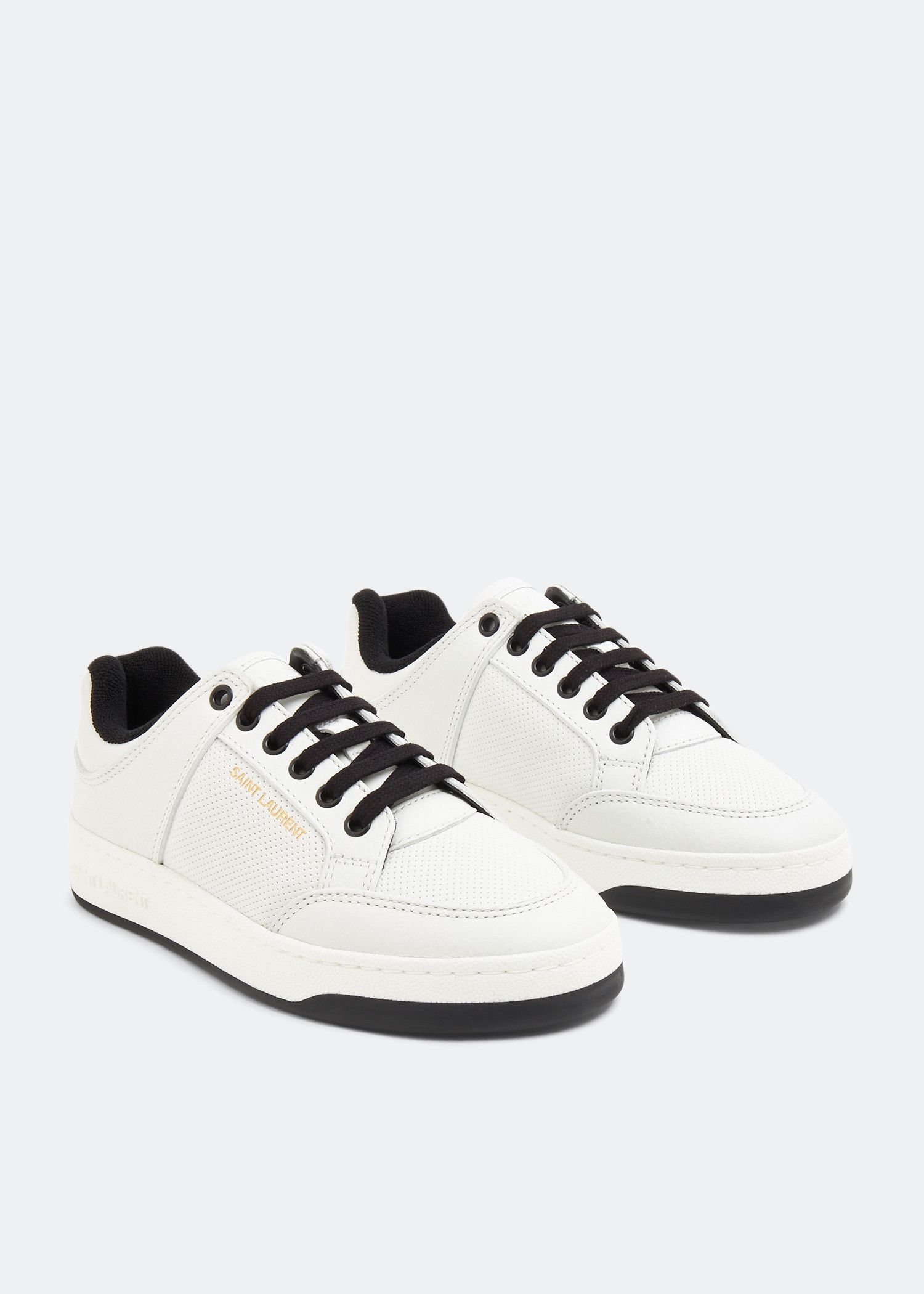 Saint Laurent Paris o1s1wg110625 SL/61 Low-Top Sneakers in White Size US 12 / EU 45 - 4 Thumbnail