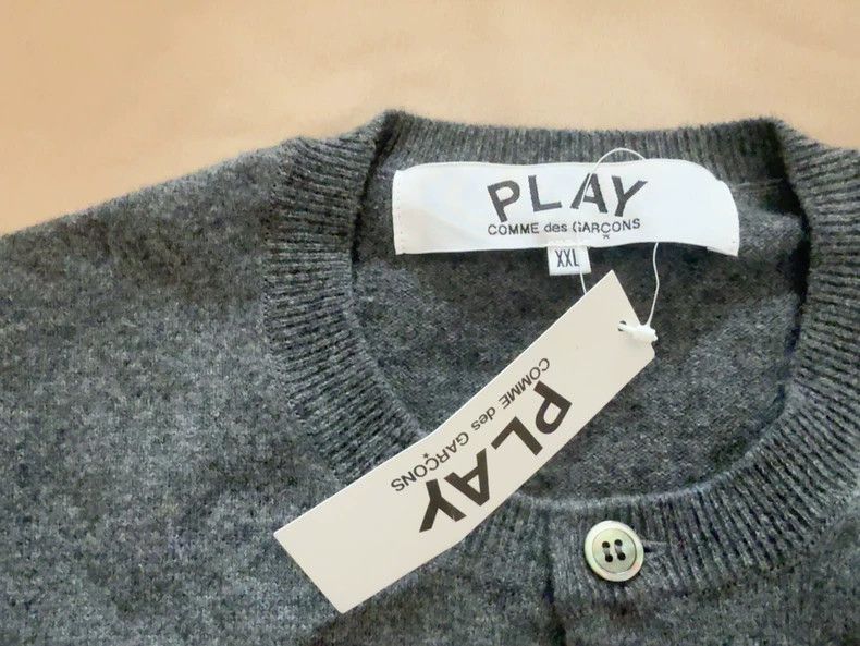 Comme des Garcons Comme Des Garcons White Heart Knitwear Size XXL / US 16-18 / IT 52-54 - 3 Thumbnail