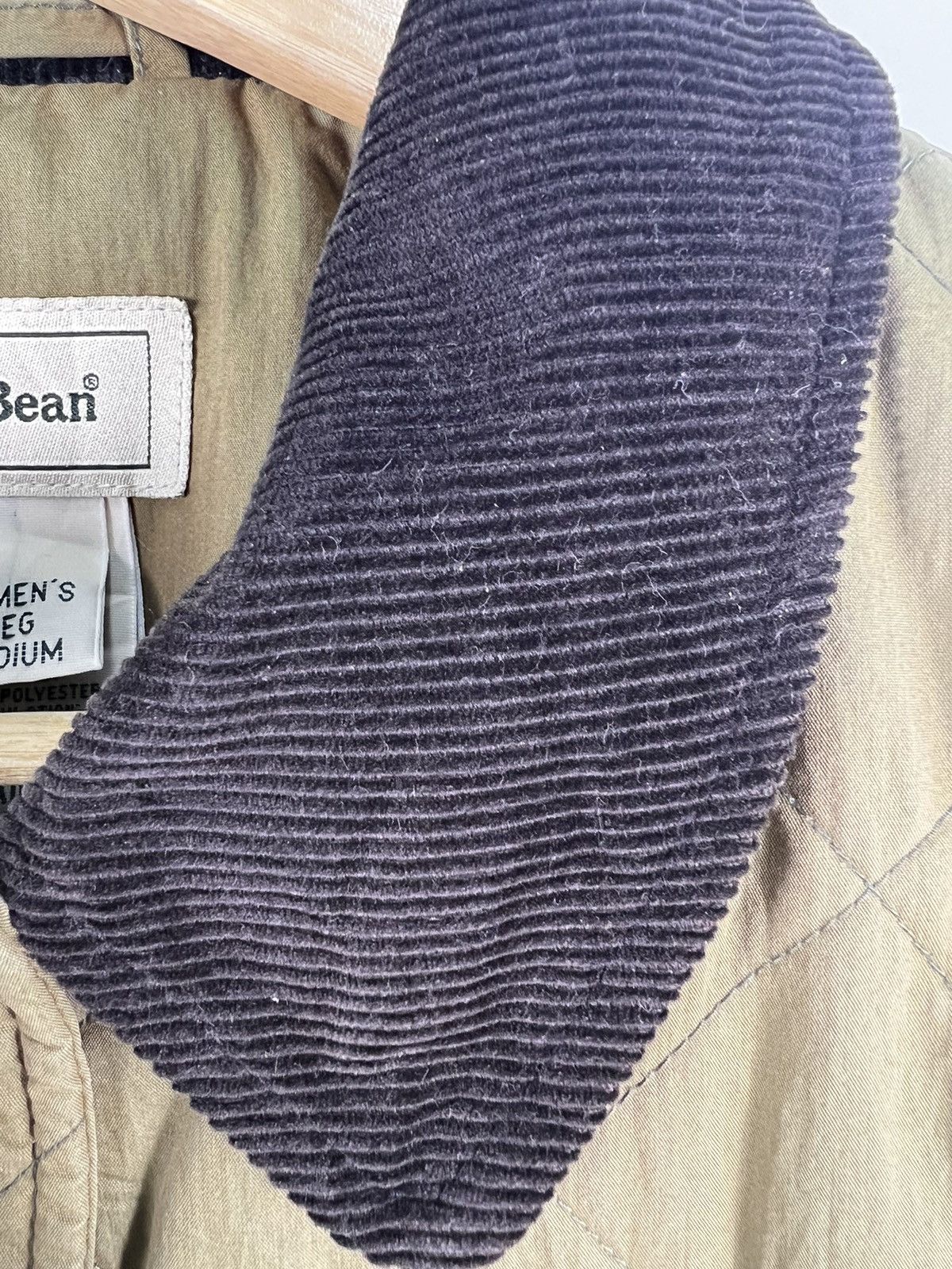 L.L. Bean 🔥 VTG OLIVE QUILTED SUNFADED L.L BEAN CORD COLLAR JACKET -M Size M / US 6-8 / IT 42-44 - 6 Thumbnail