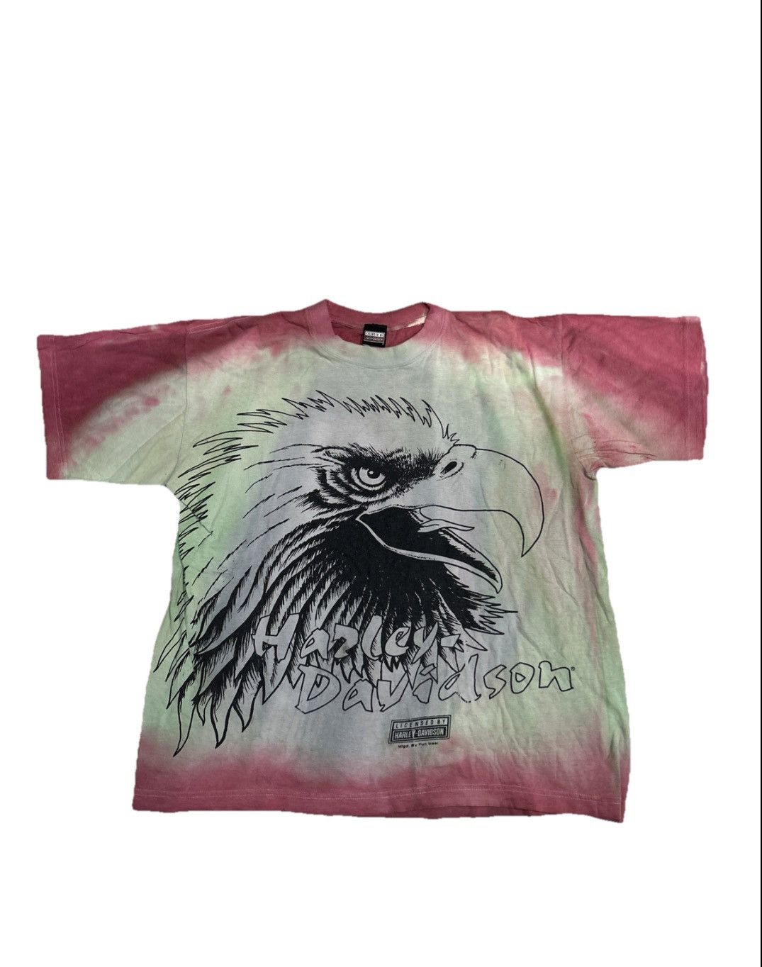 Harley Davidson Rare Vintage 90s Harley Davidson Tie-Dye Eagle Tee Size US XL / EU 56 / 4 - 1 Thumbnail
